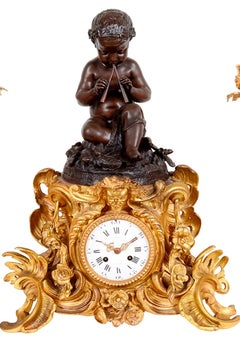 Grande orologio francese del XIX secolo in bronzo