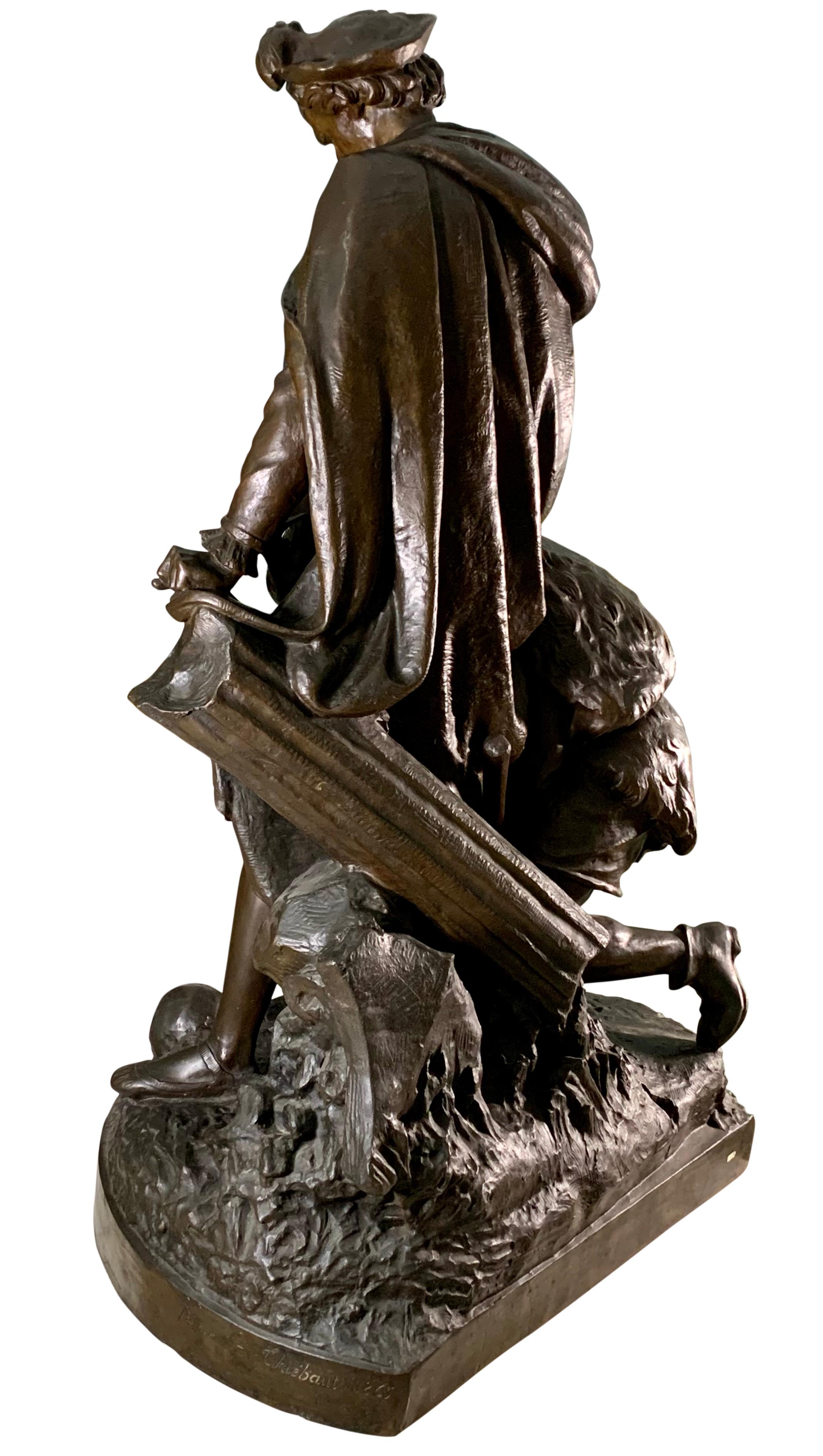 Großer französischer Bronzedruck „Prince Hamlet & der Gravedigger, Shakespeare“ aus dem 19. Jahrhundert im Angebot 6