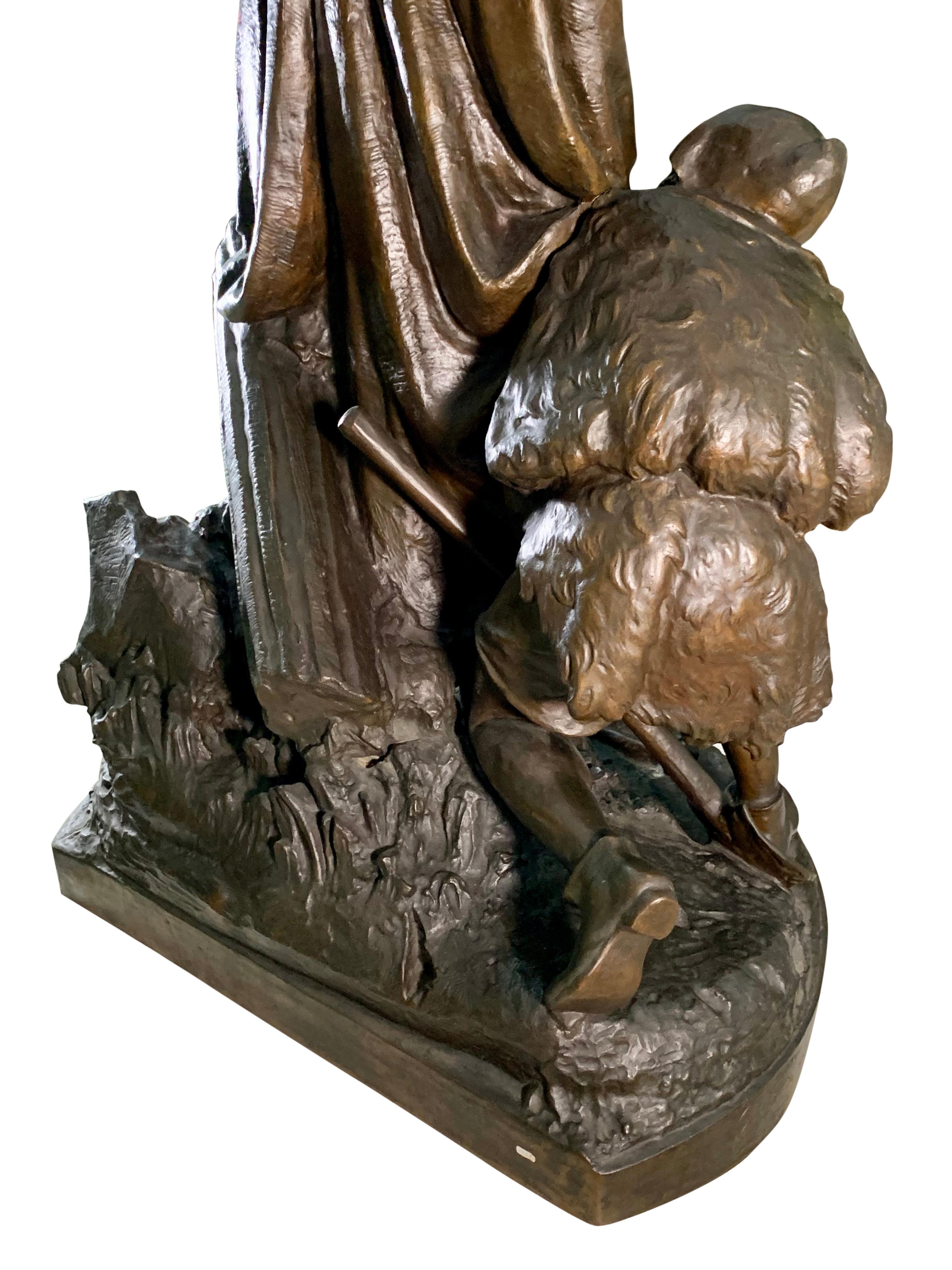 Großer französischer Bronzedruck „Prince Hamlet & der Gravedigger, Shakespeare“ aus dem 19. Jahrhundert im Angebot 7