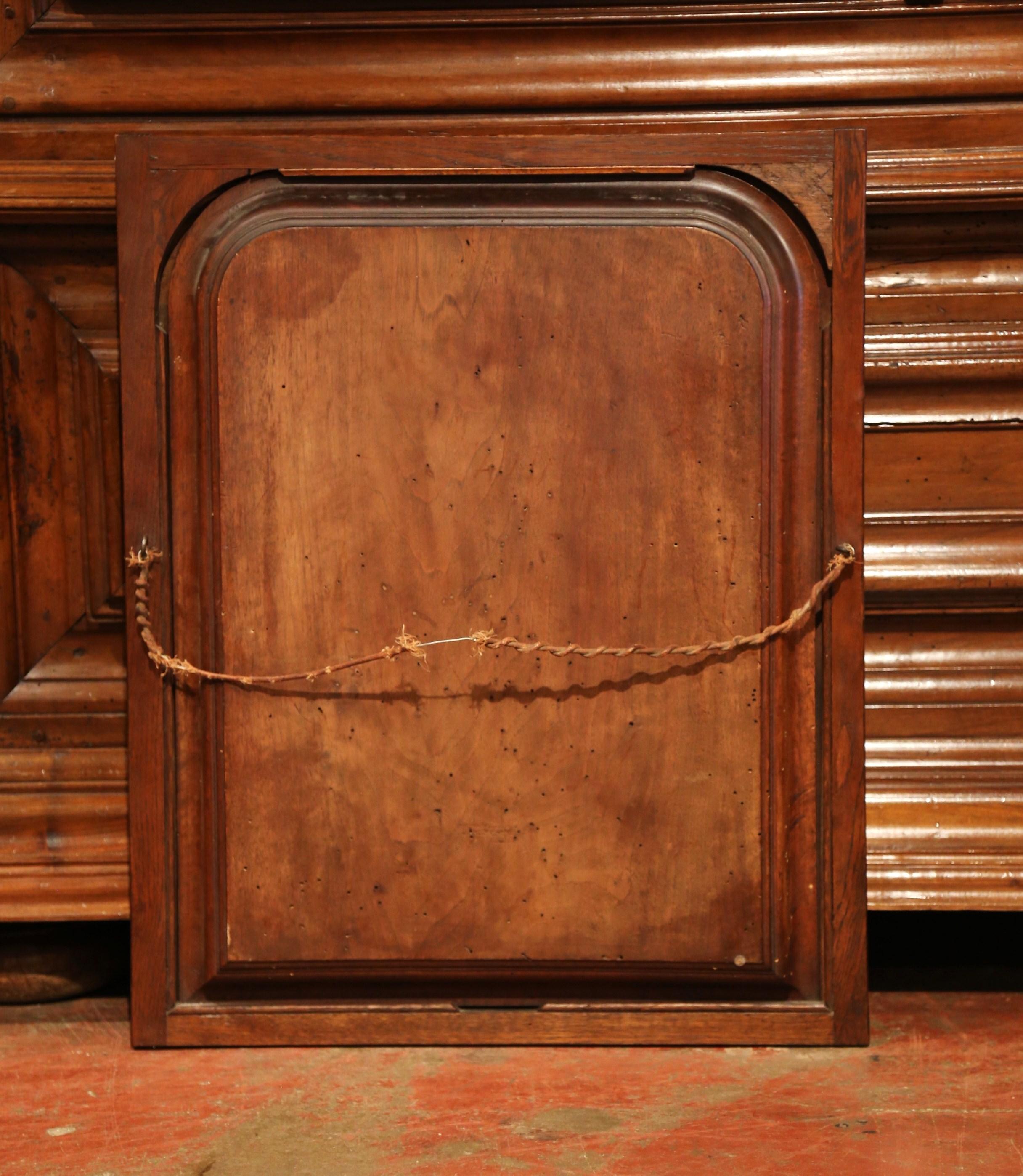 Large 19th Century French Carved Patinated Walnut Panel in High Relief 2