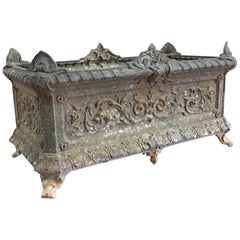 Large 19th Century French Cast Iron 'Deville Charleville' Jardinere