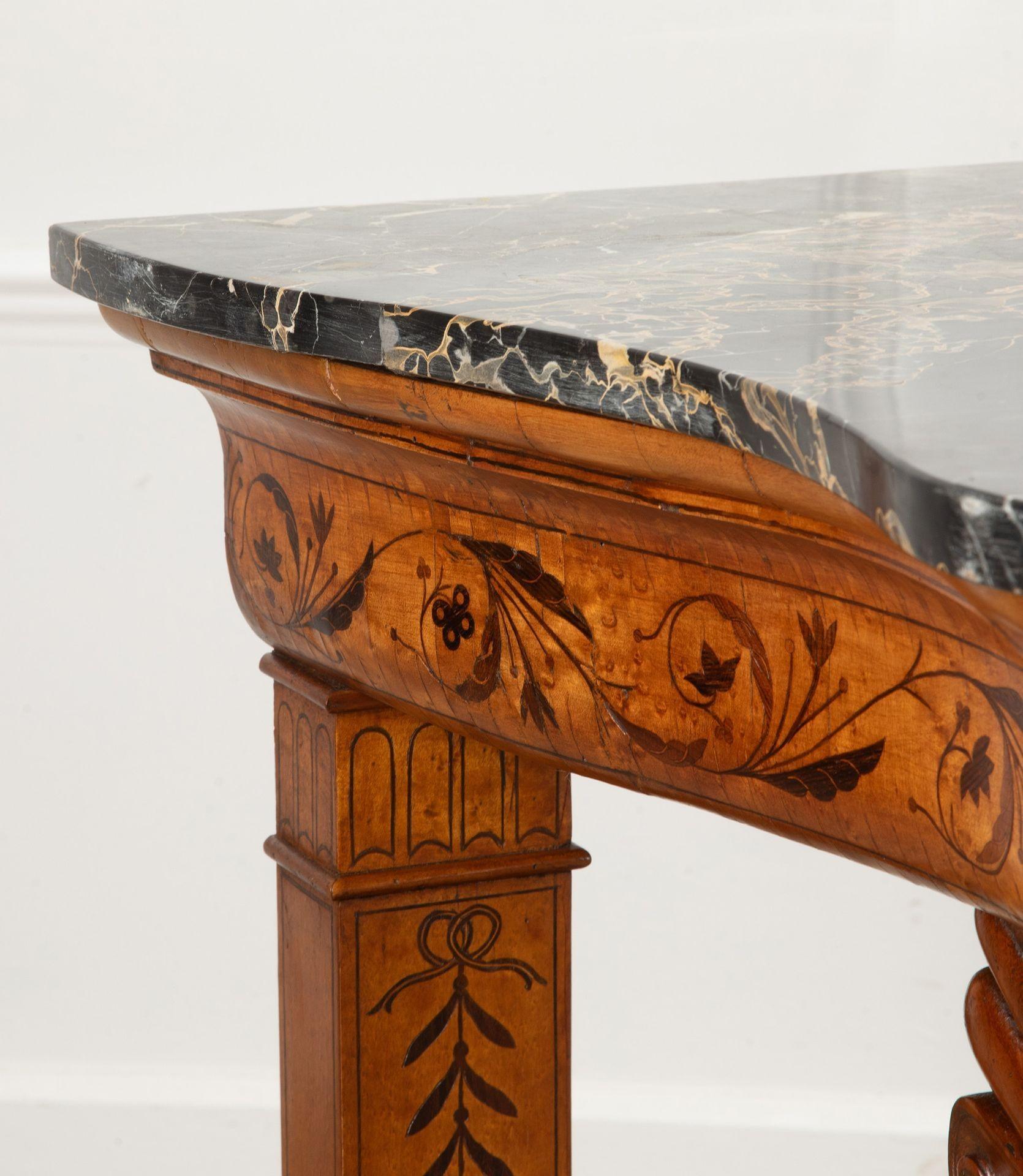 Large 19th Century French Charles X Satinwood Console Table For Sale 6