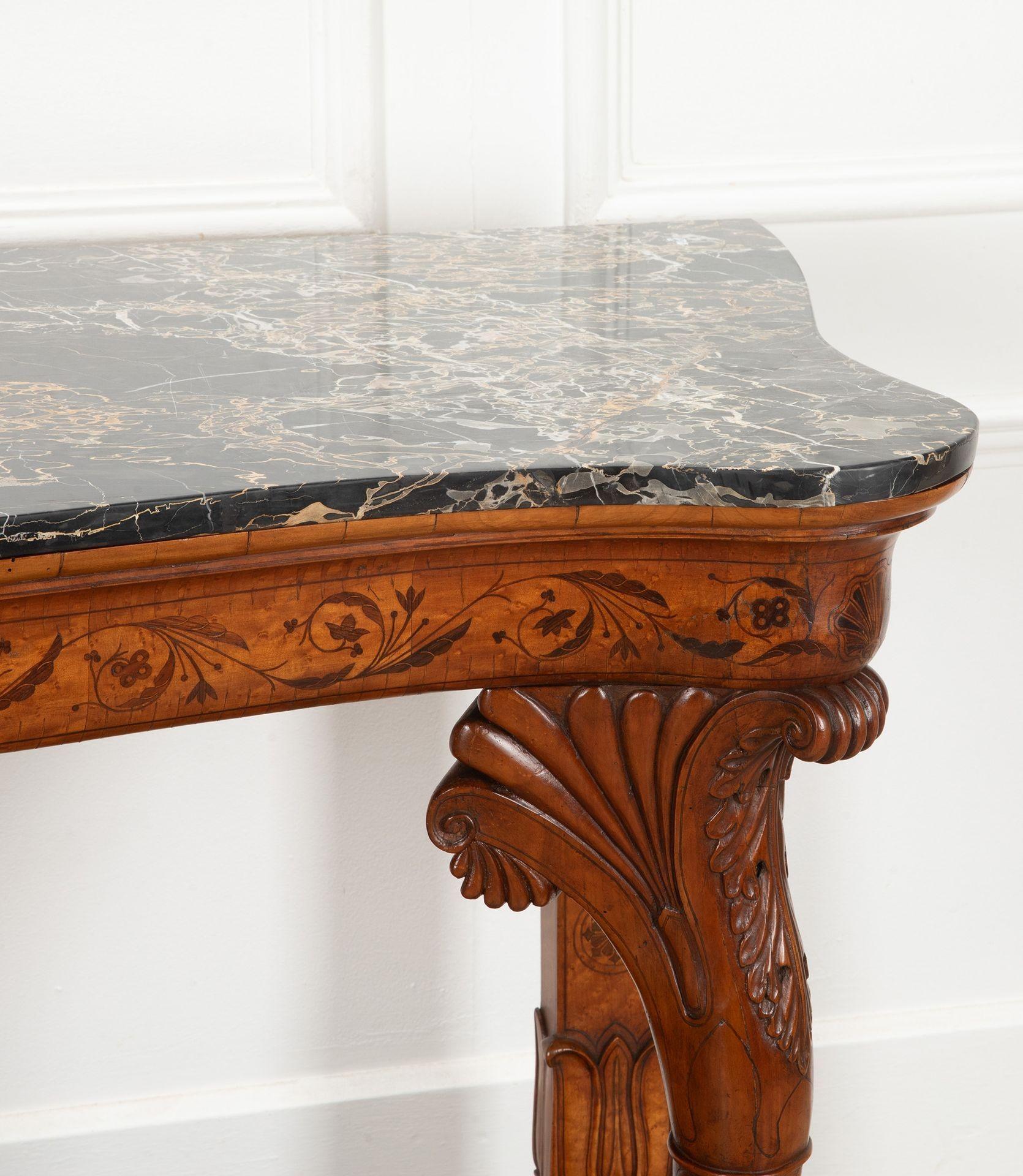 Large 19th Century French Charles X Satinwood Console Table For Sale 7