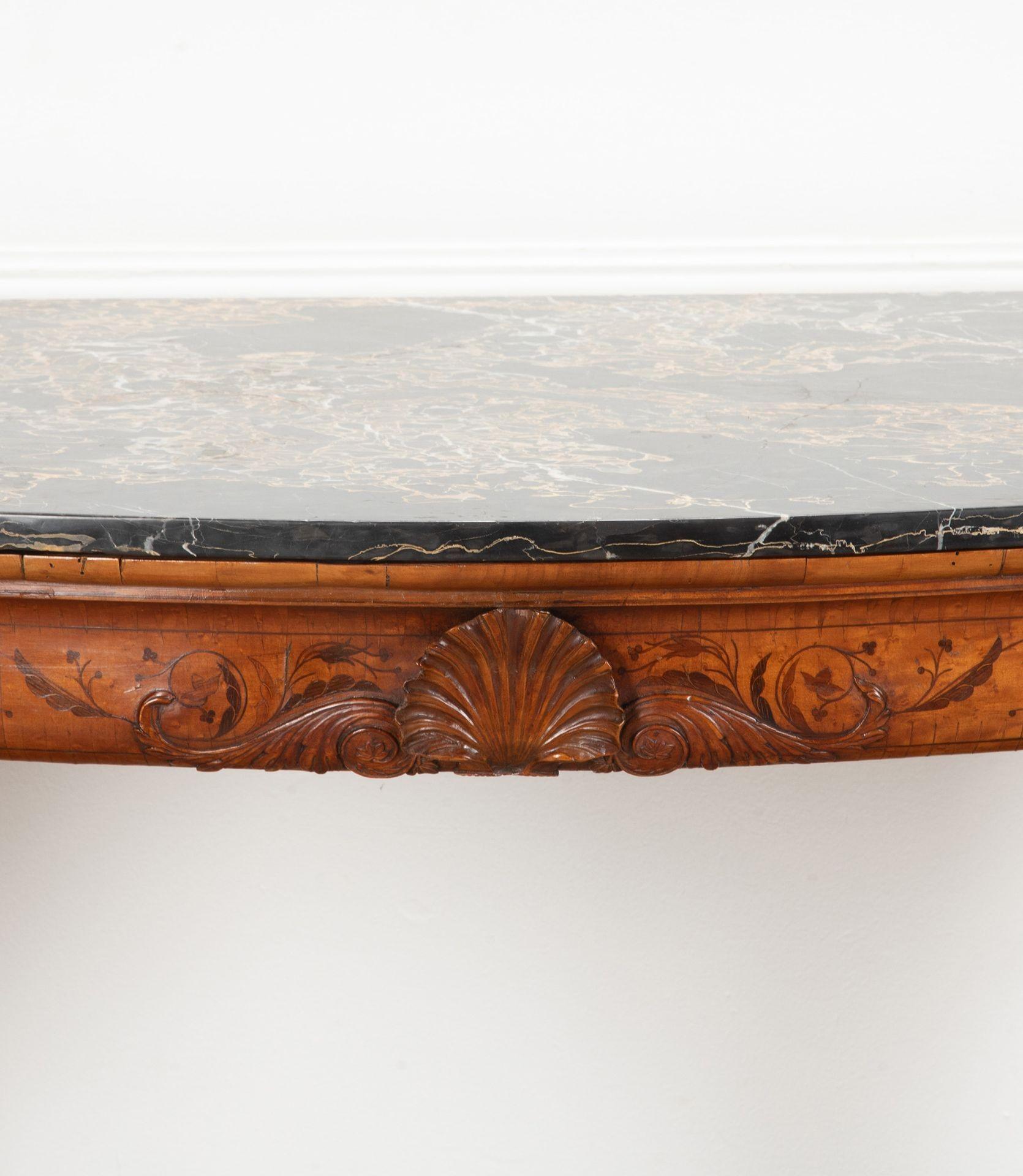 Large 19th Century French Charles X Satinwood Console Table For Sale 8