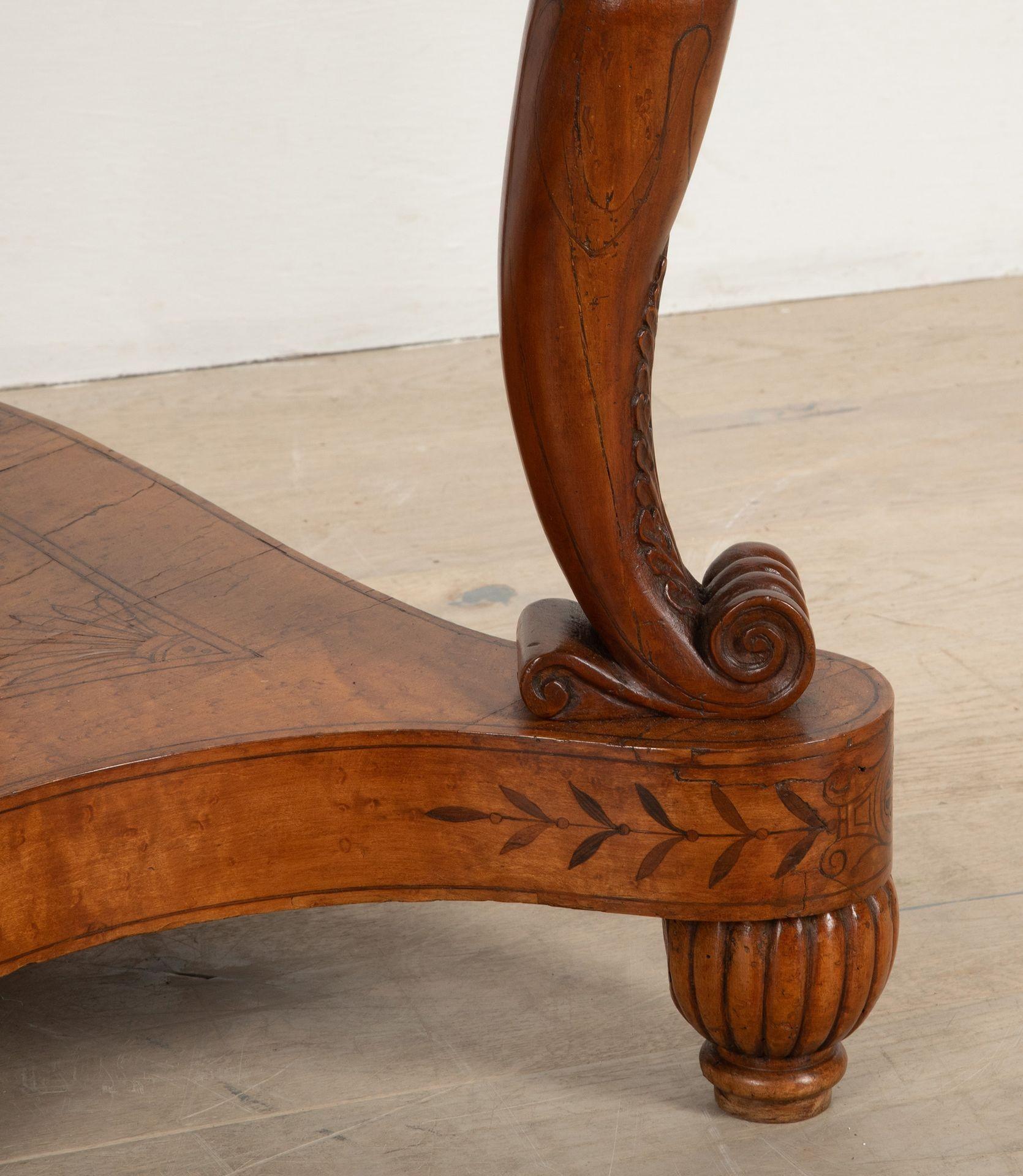 Large 19th Century French Charles X Satinwood Console Table For Sale 10