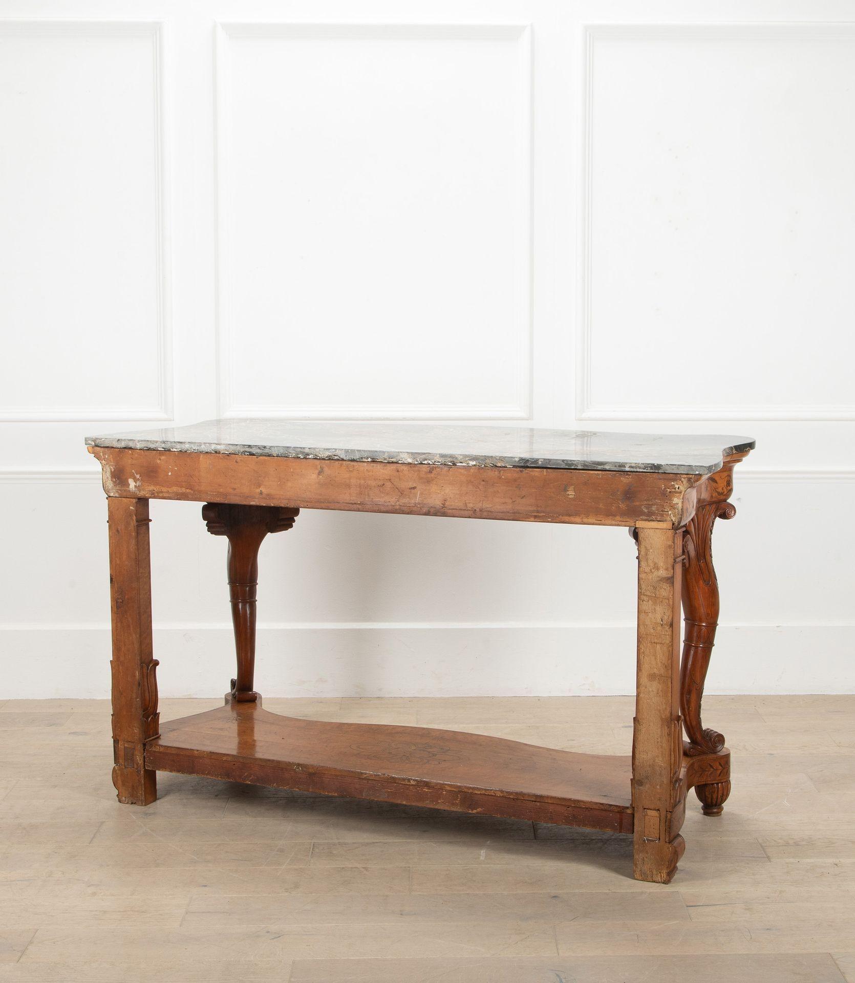 Large 19th Century French Charles X Satinwood Console Table In Good Condition For Sale In Gloucestershire, GB