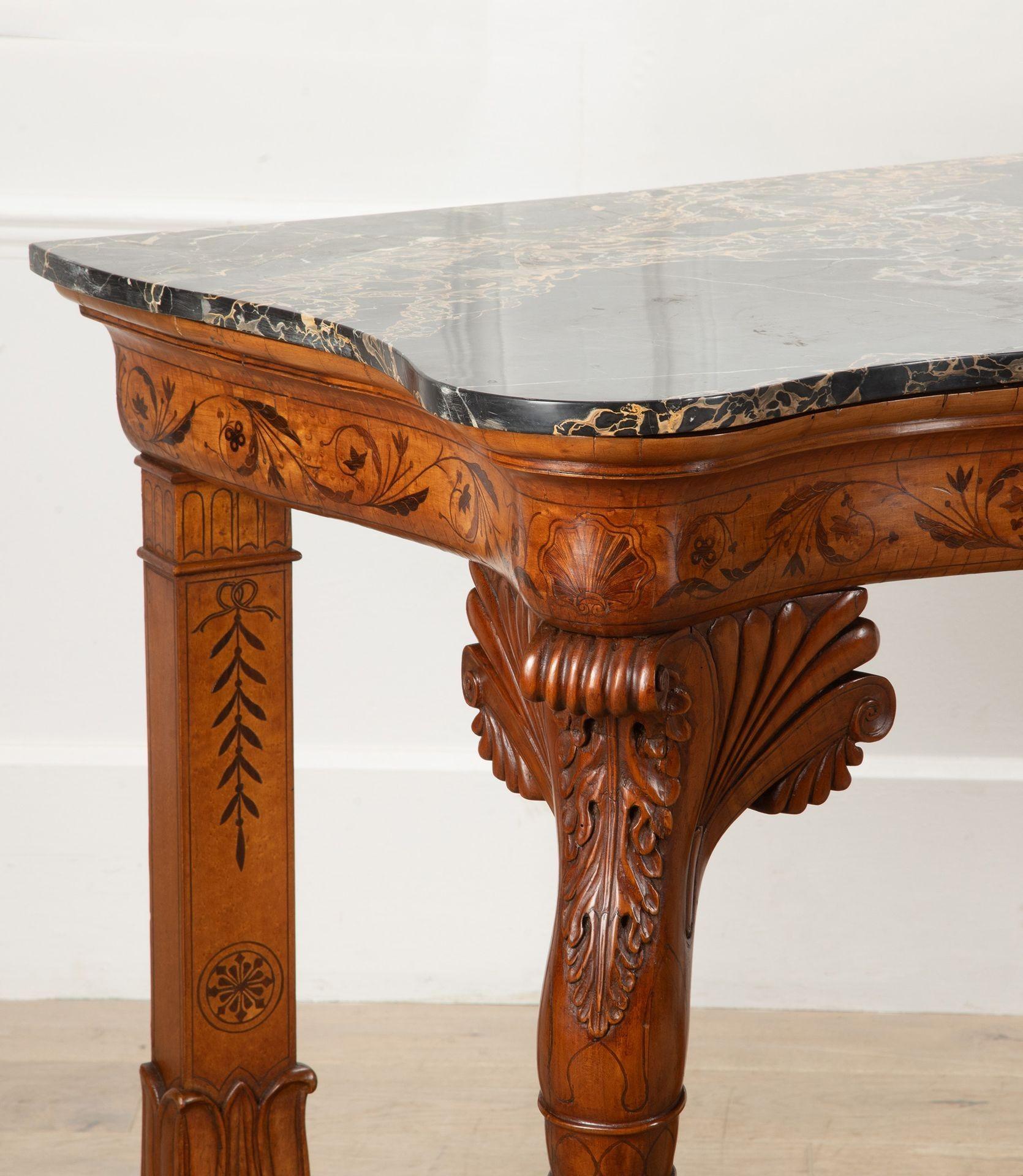 Large 19th Century French Charles X Satinwood Console Table For Sale 5