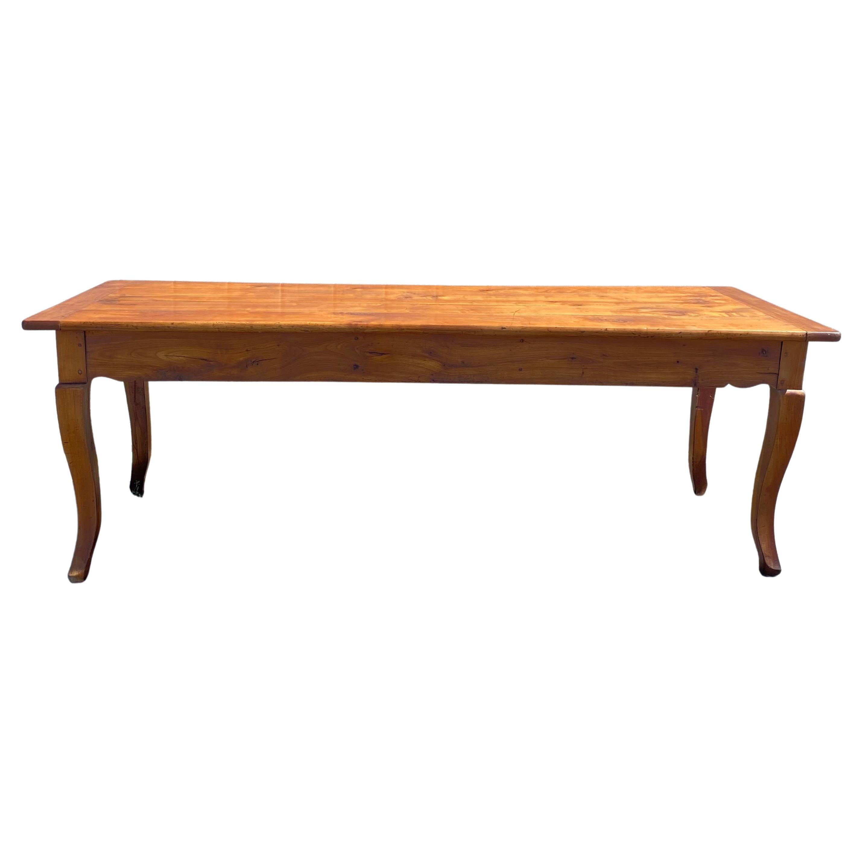 Large 19th Century, French, Cherry Farmhouse Dining Table from Provence