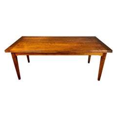 Large 19th Century French Cherrywood Extending Farmhouse Table