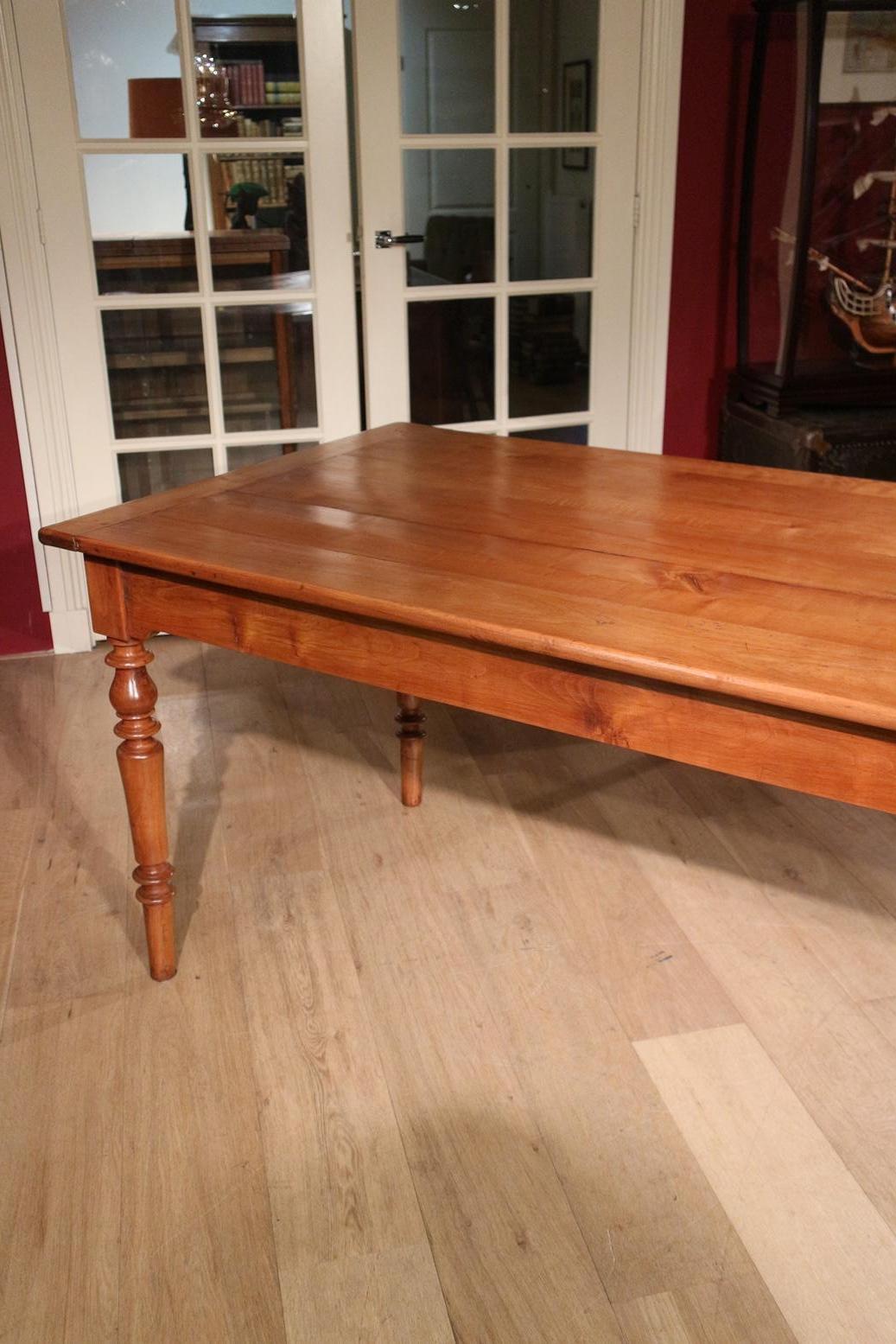 Large 19th Century French Cherrywood Farmhouse Table (Kirsche)