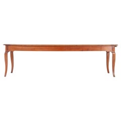 Large 19th Century French Cherrywood Farmhouse Table