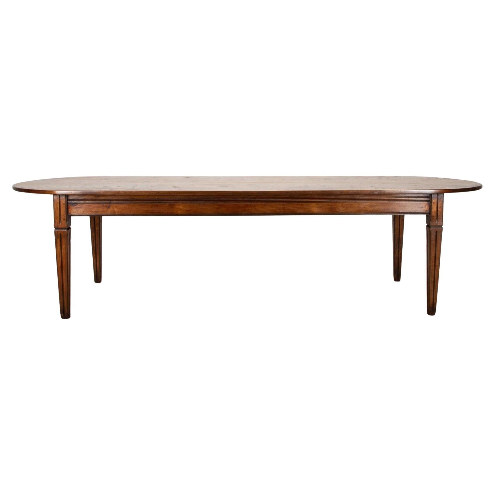 Large 19th Century French Chestnut Farmhouse Table