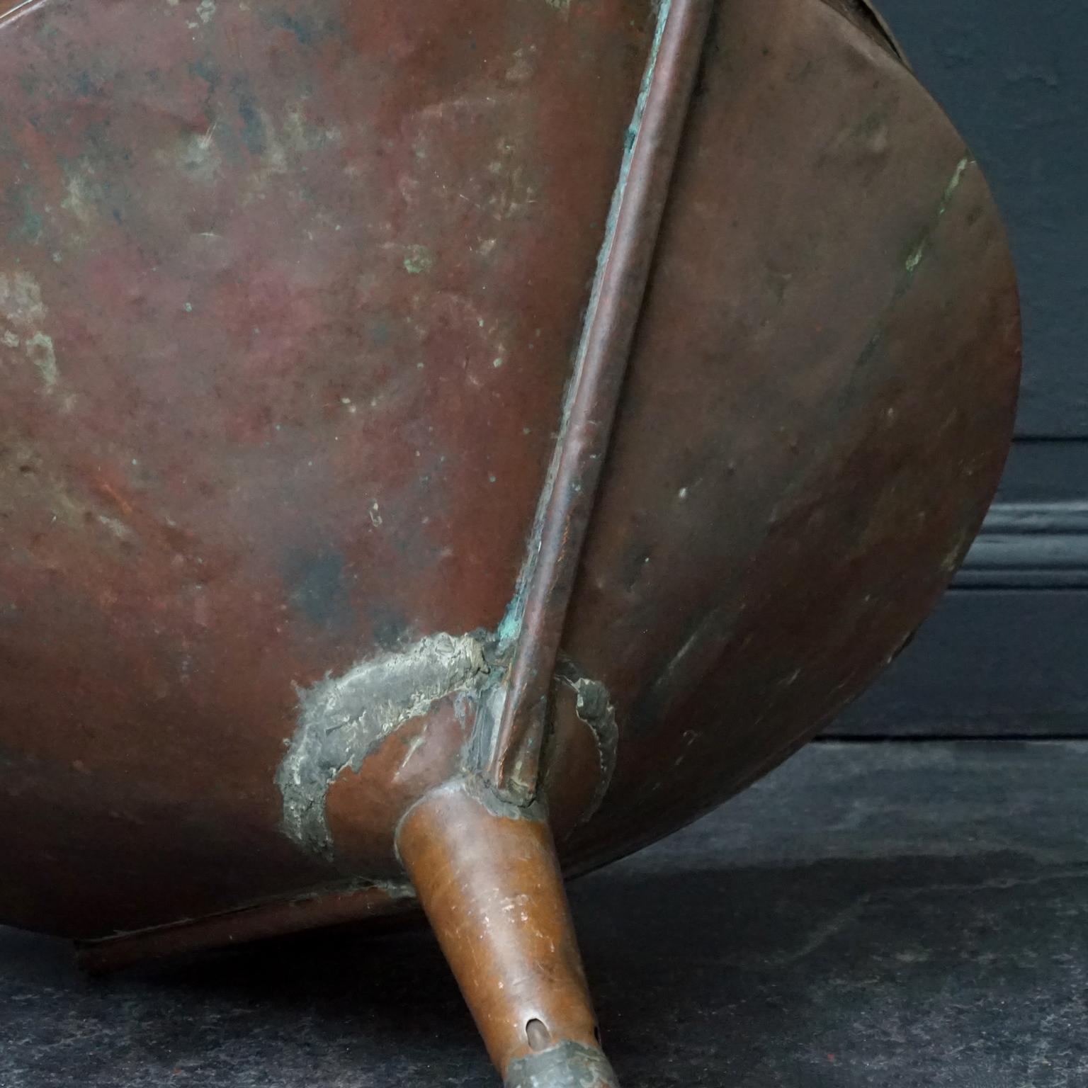 Large 19th Century French Copper Champagne Funnel Marked Courtois Ay 1806 Marne For Sale 4