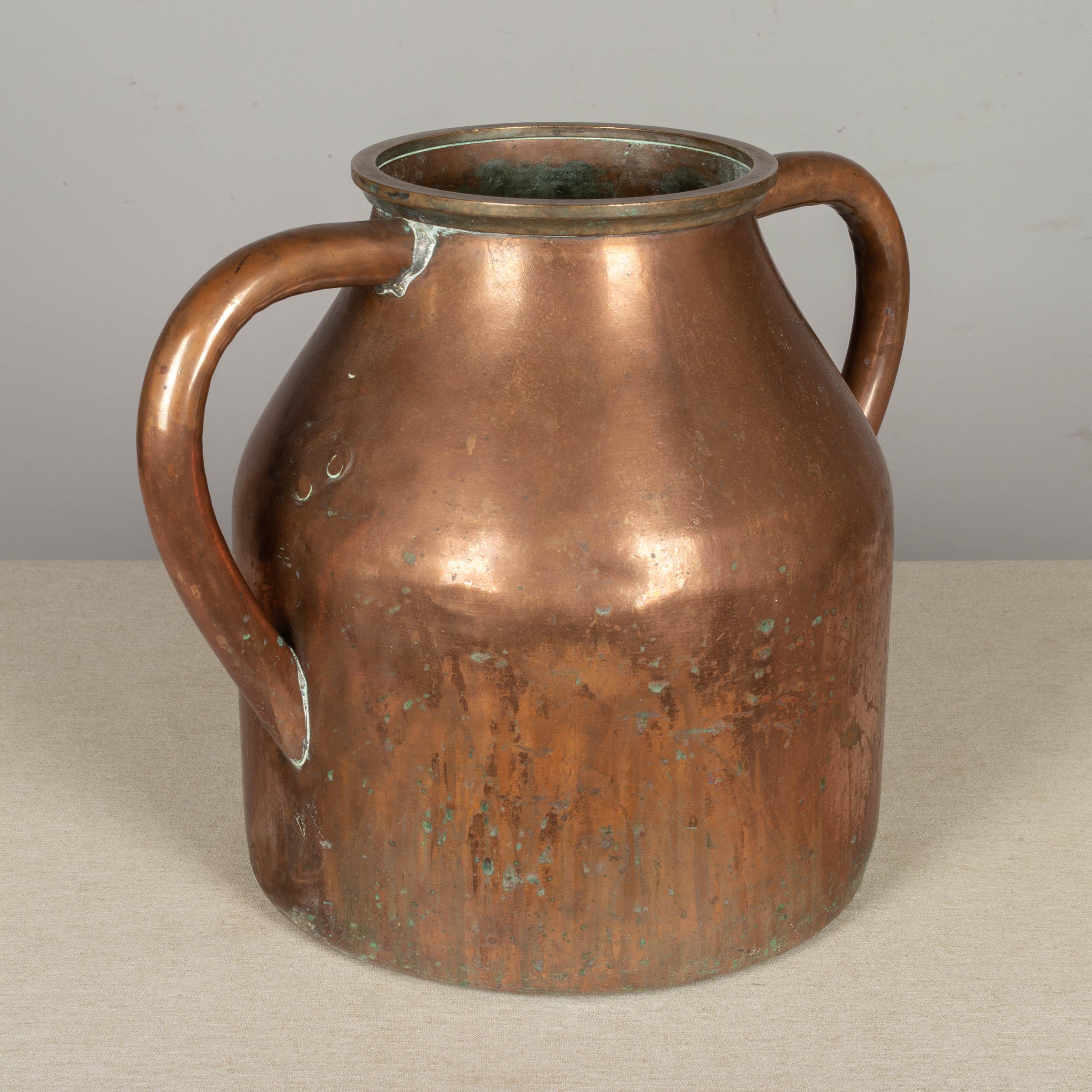 Large 19th Century French Copper Jug or Vase For Sale 1