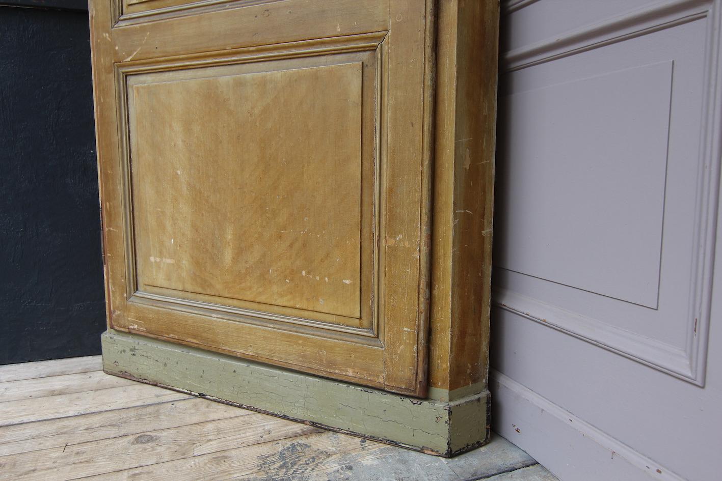 Large 19th Century French Corner Cupboard in Original Paint For Sale 5