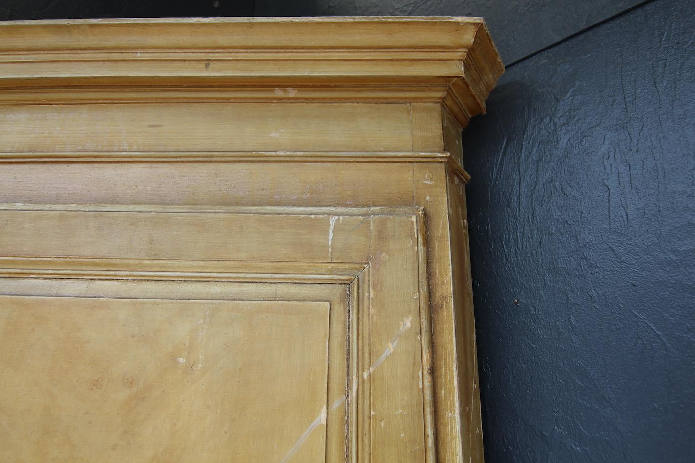 Large 19th Century French Corner Cupboard in Original Paint For Sale 9