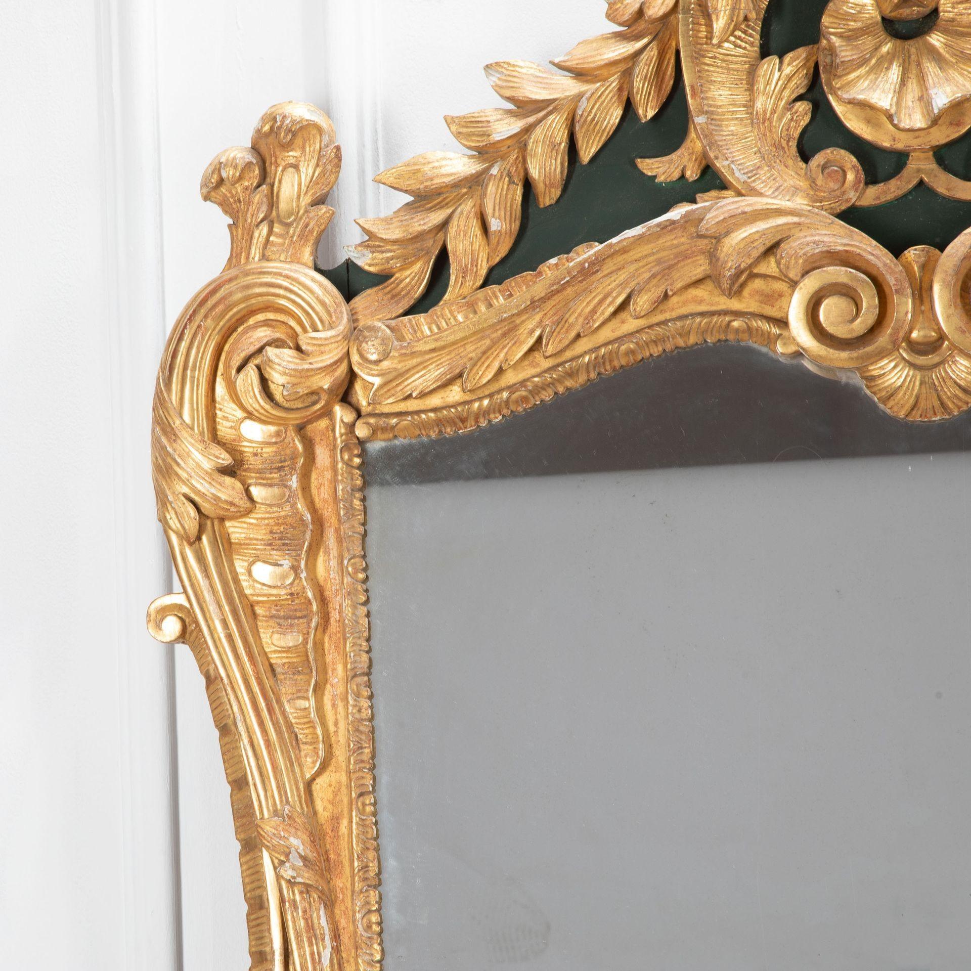 Large 19th Century French Country House Giltwood Mirror For Sale 6
