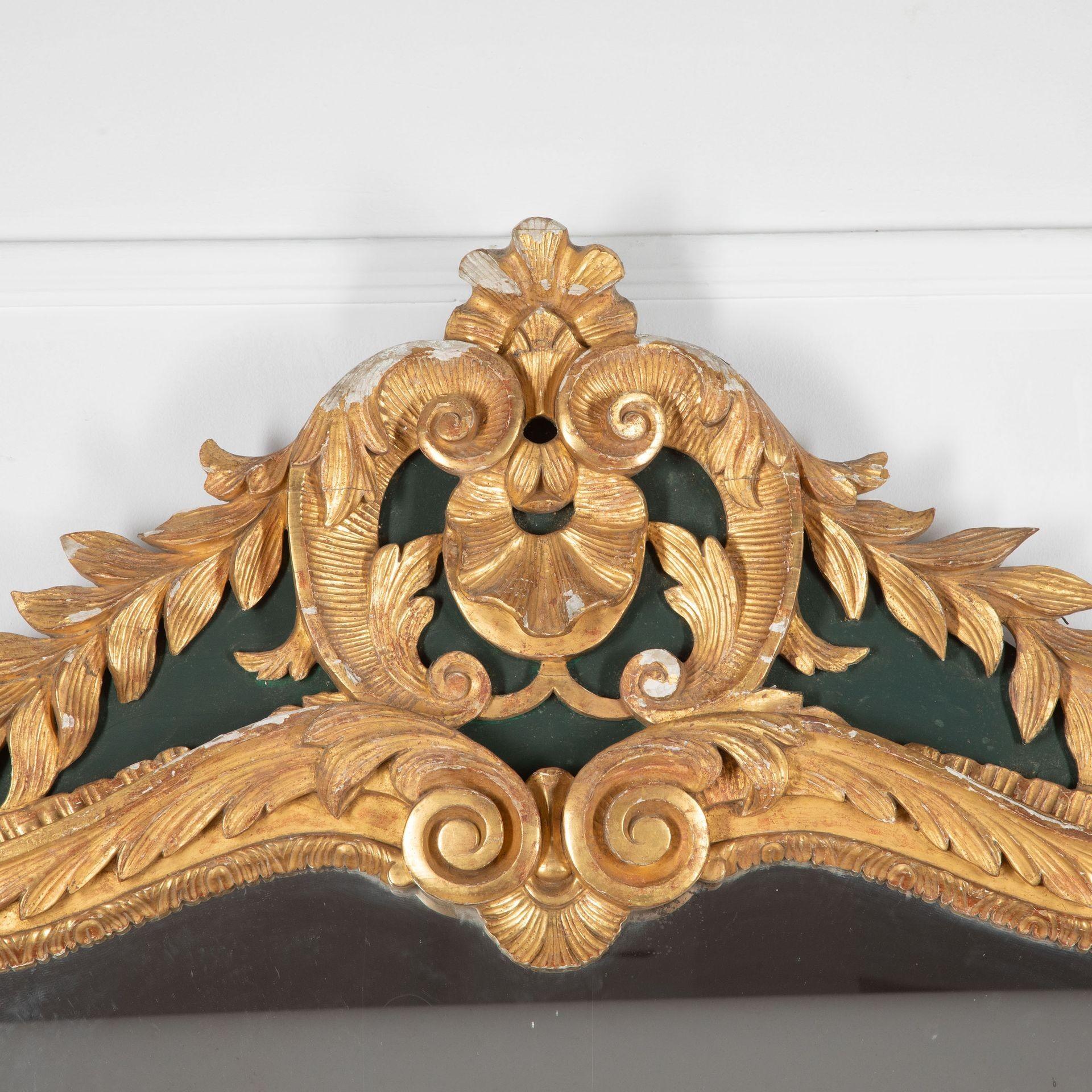 Large 19th Century French Country House Giltwood Mirror For Sale 1