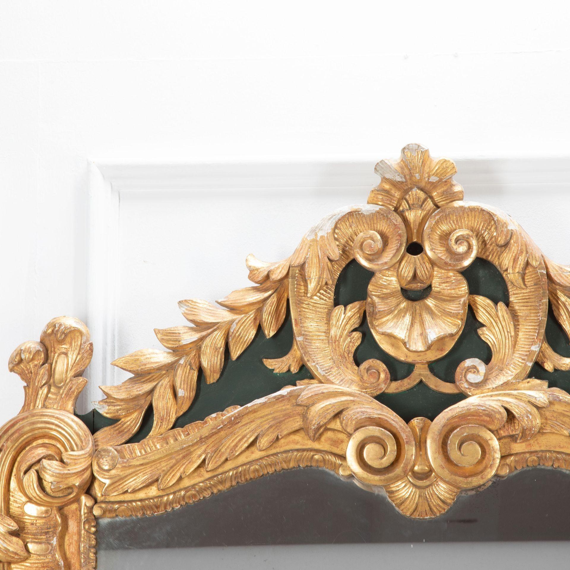 Large 19th Century French Country House Giltwood Mirror For Sale 2