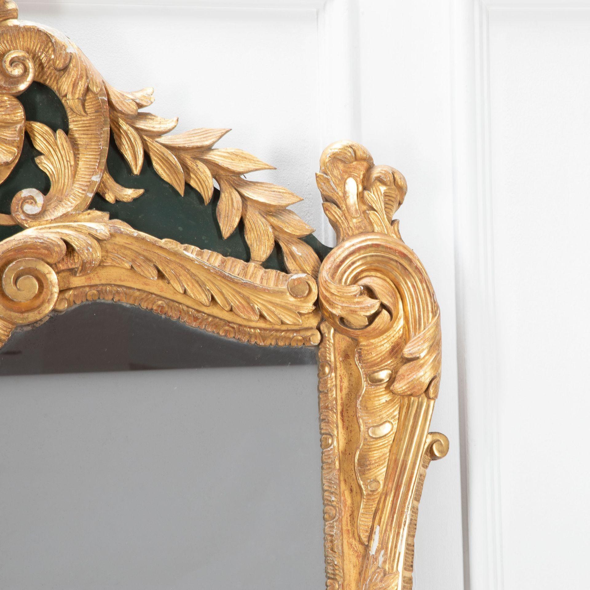 Large 19th Century French Country House Giltwood Mirror For Sale 5