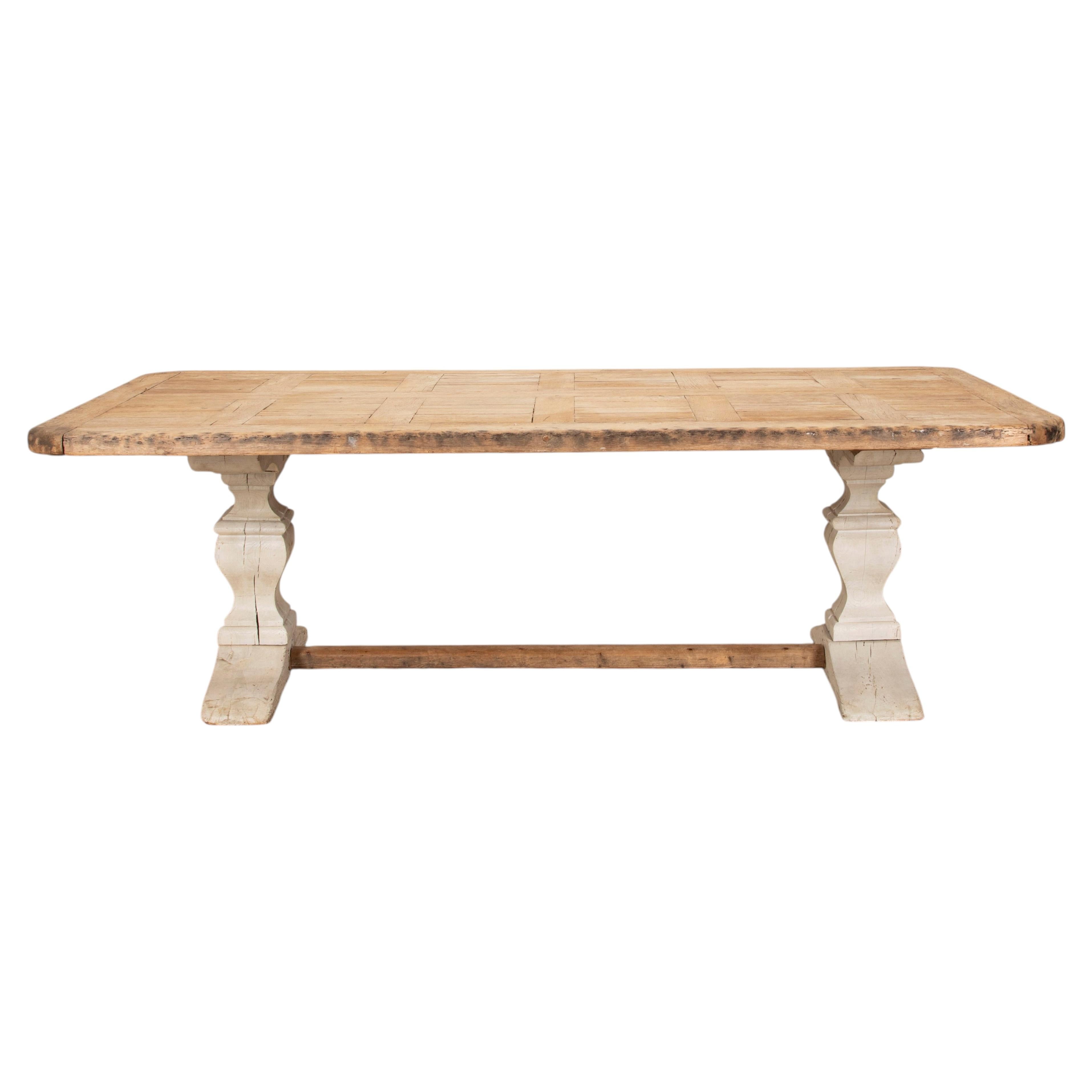 Large 19th Century French Country Oak Dining Table