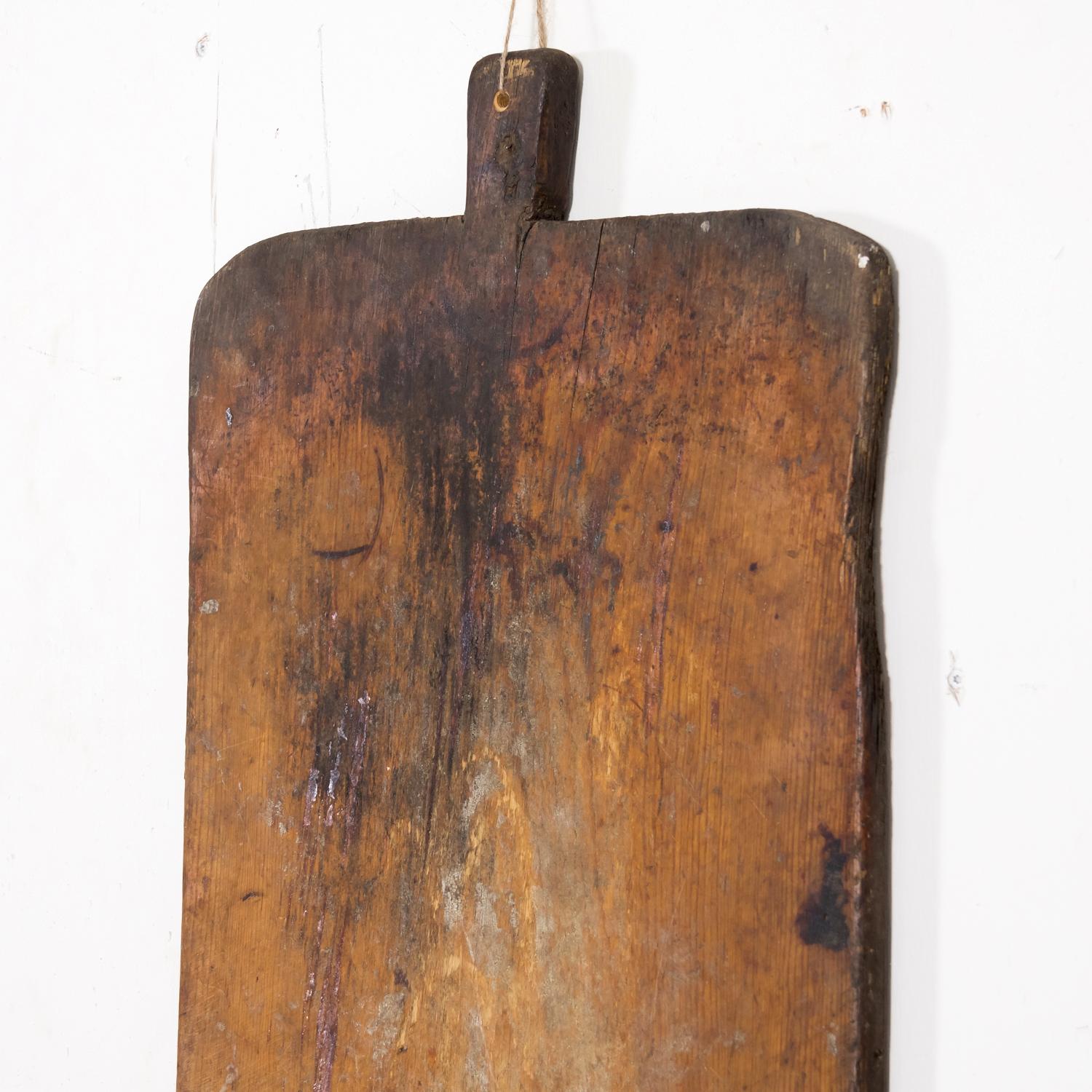Late 19th Century Large 19th Century French Cutting Board or Breadboard