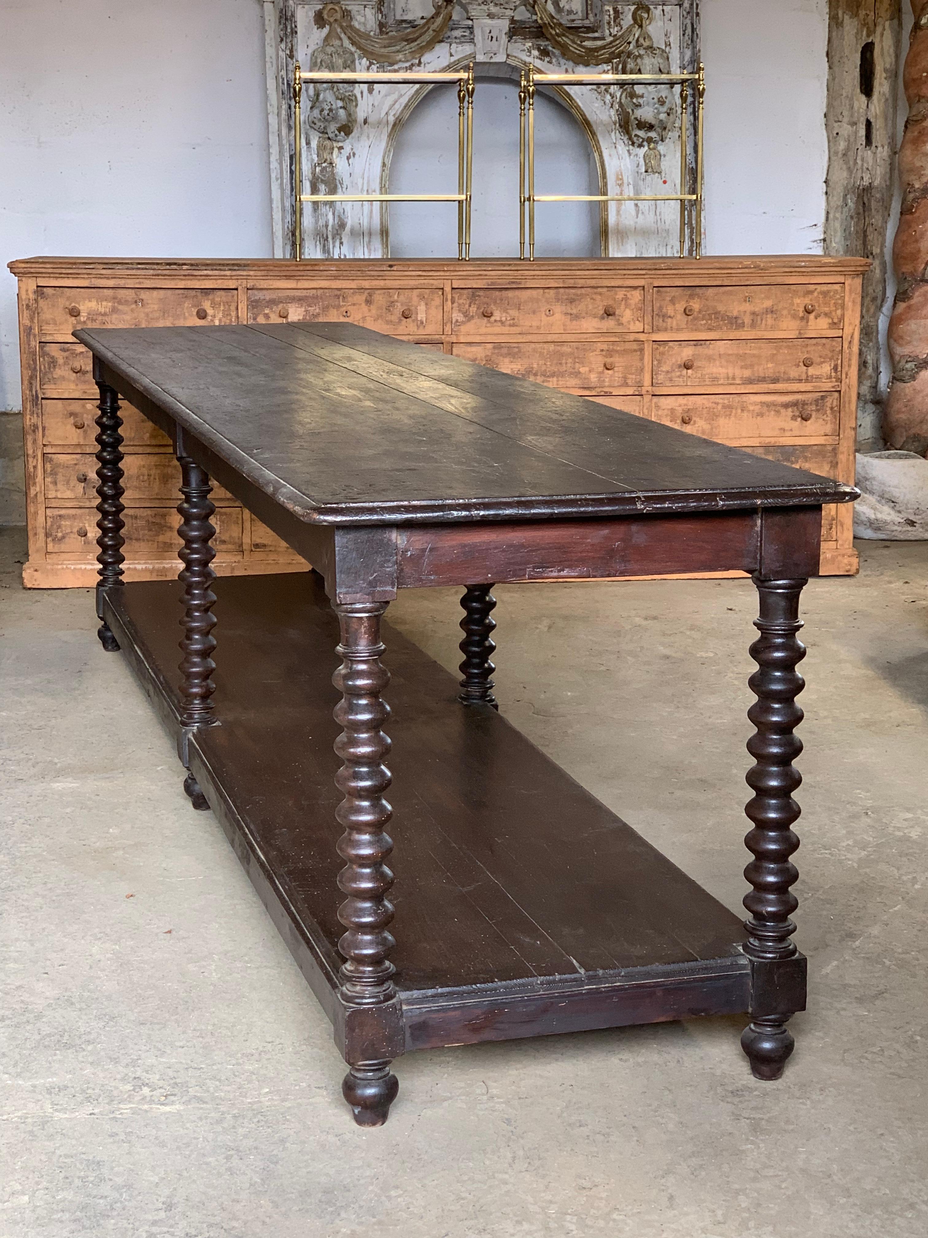 Hand-Crafted Large 19th Century French Drapers Table