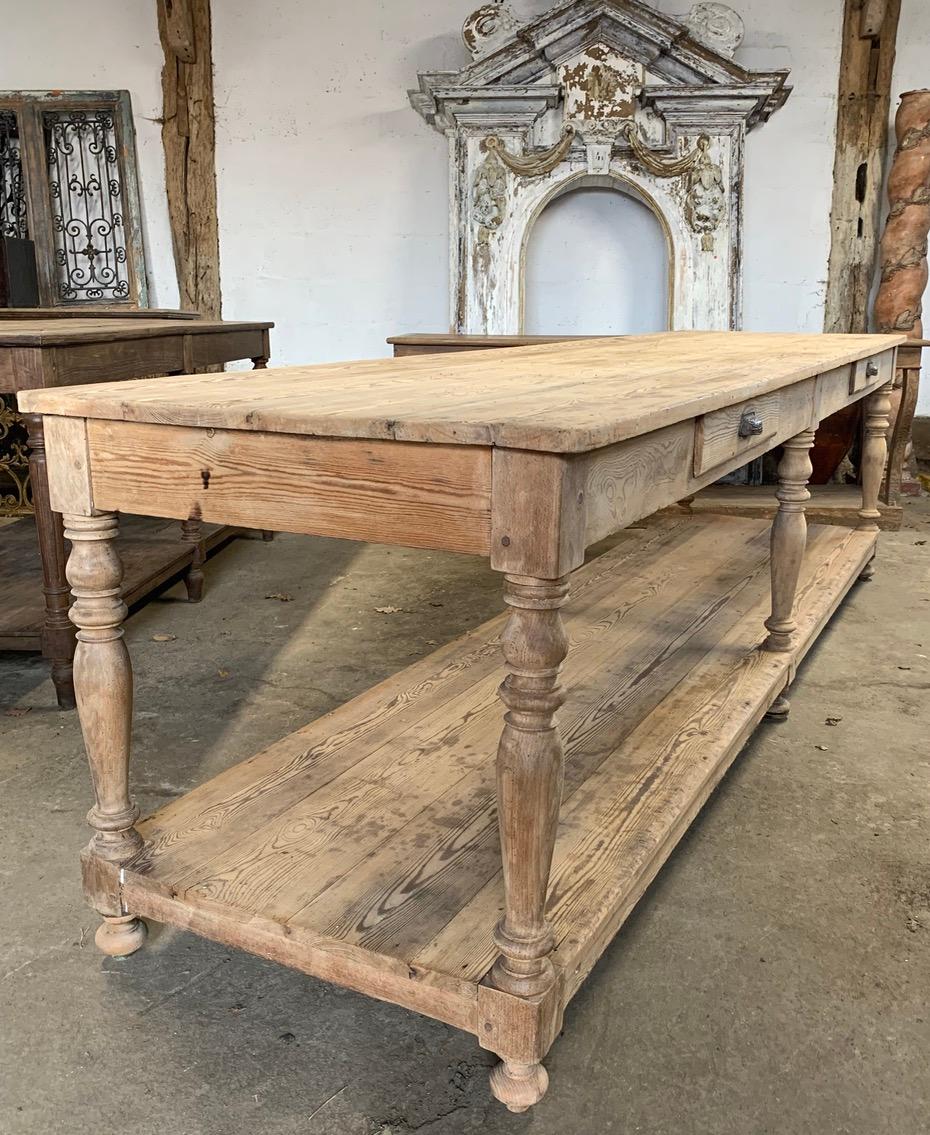 Hand-Crafted Large 19th Century French Drapers Table