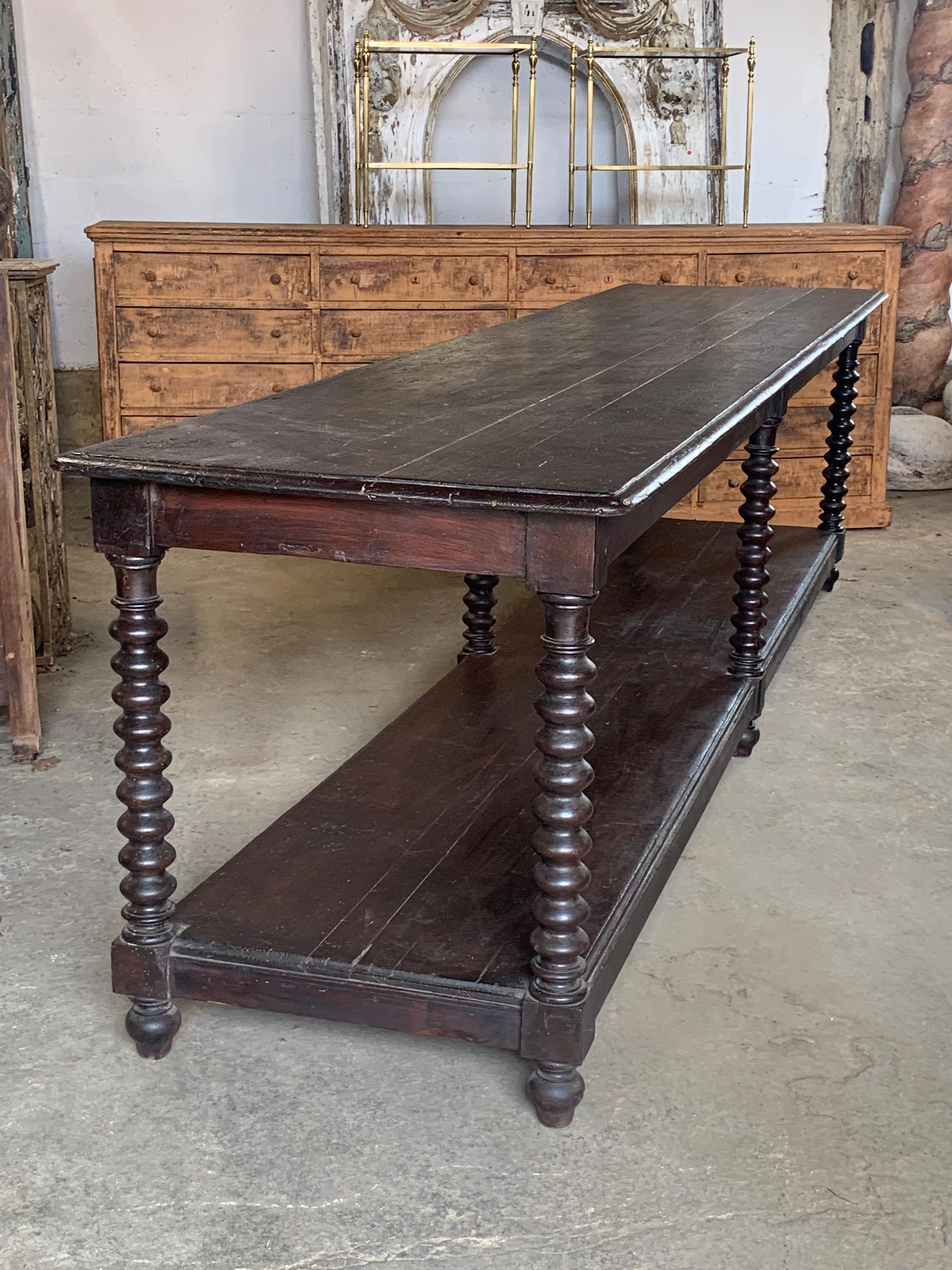 Pine Large 19th Century French Drapers Table