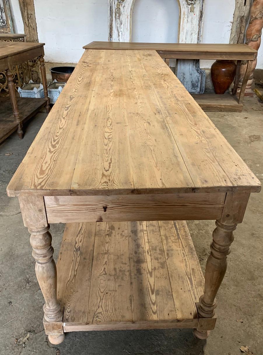 Pine Large 19th Century French Drapers Table