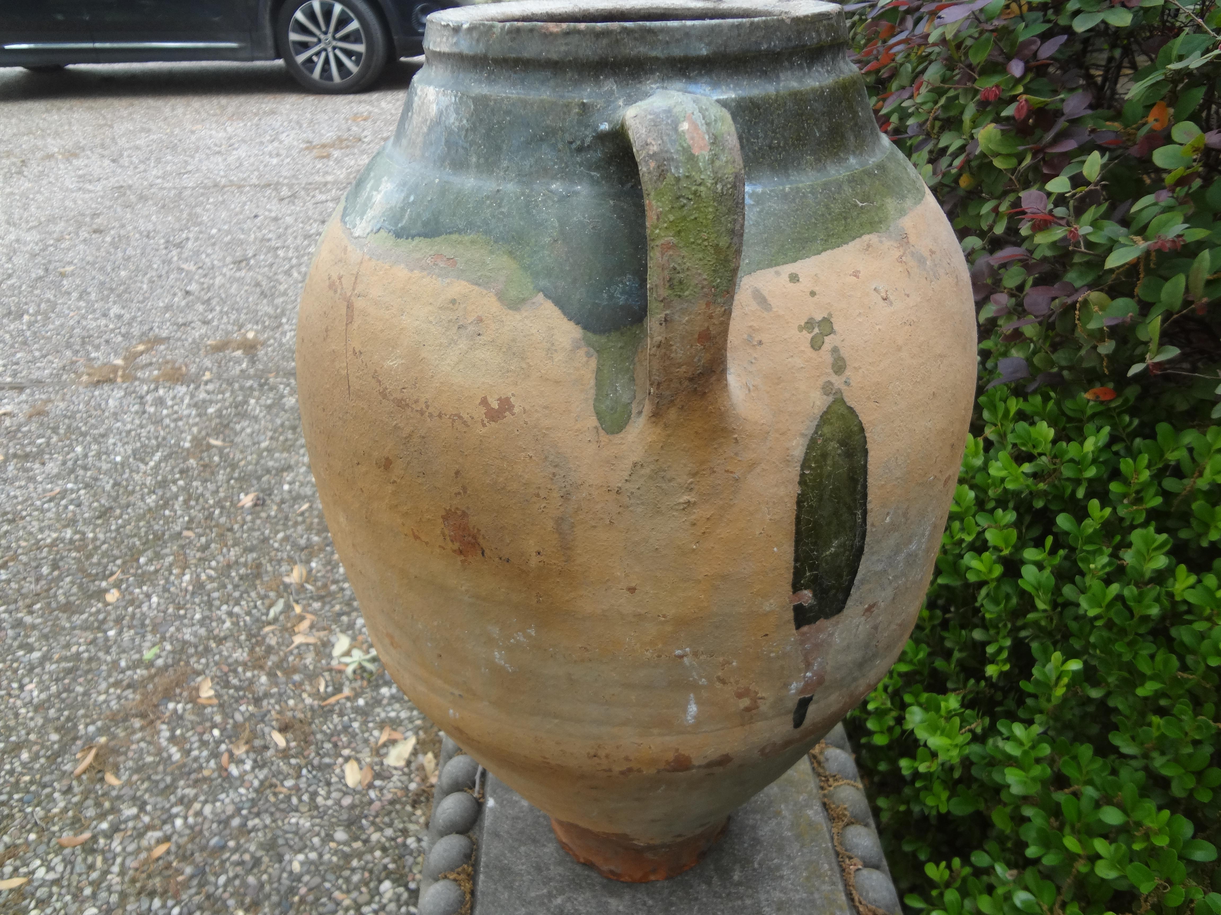 Large 19th Century French Earthenware Vessel For Sale 7