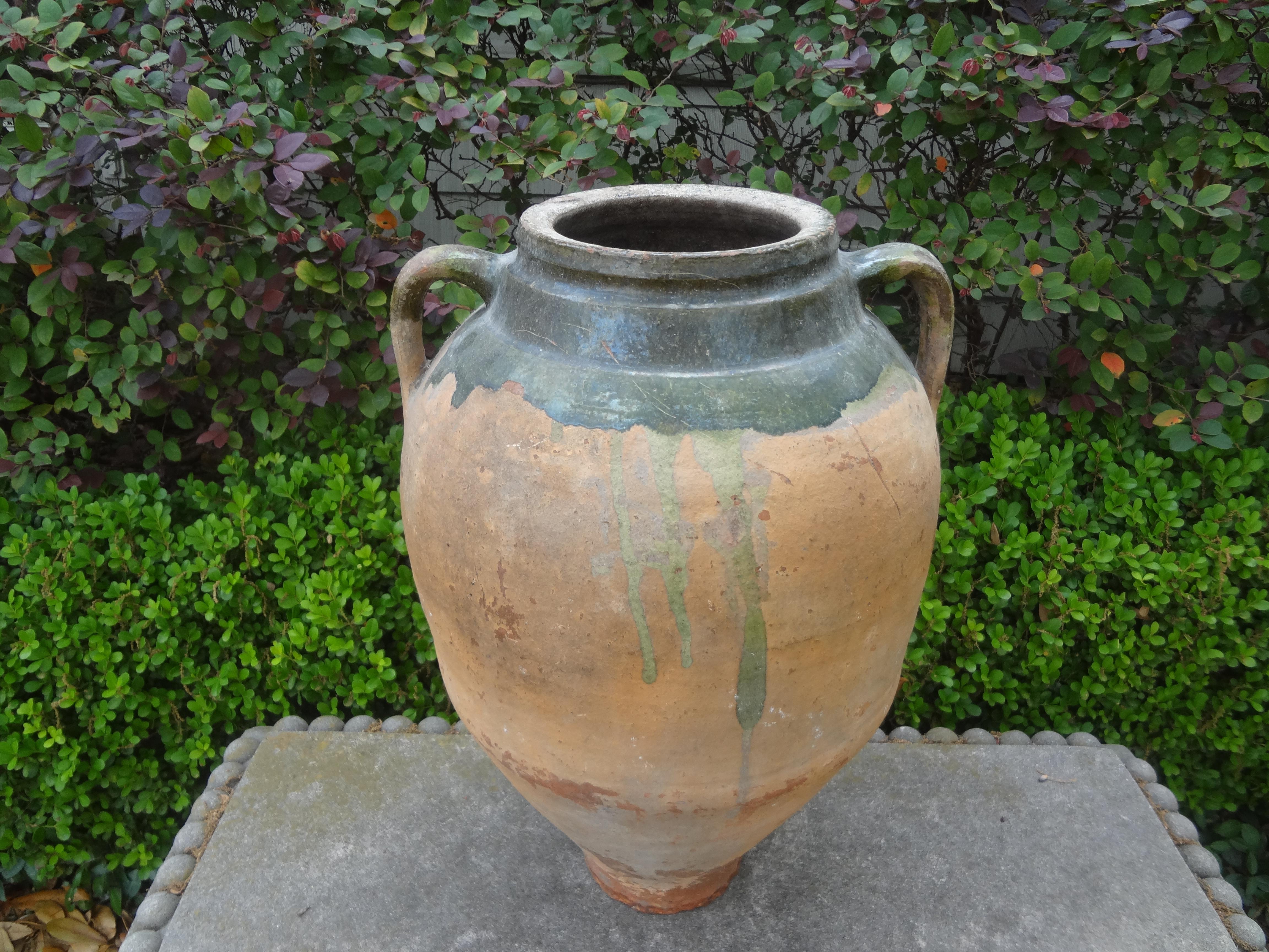 French Provincial Large 19th Century French Earthenware Vessel For Sale