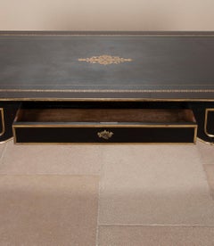 Large 19th Century French Ebonised Writing Desk