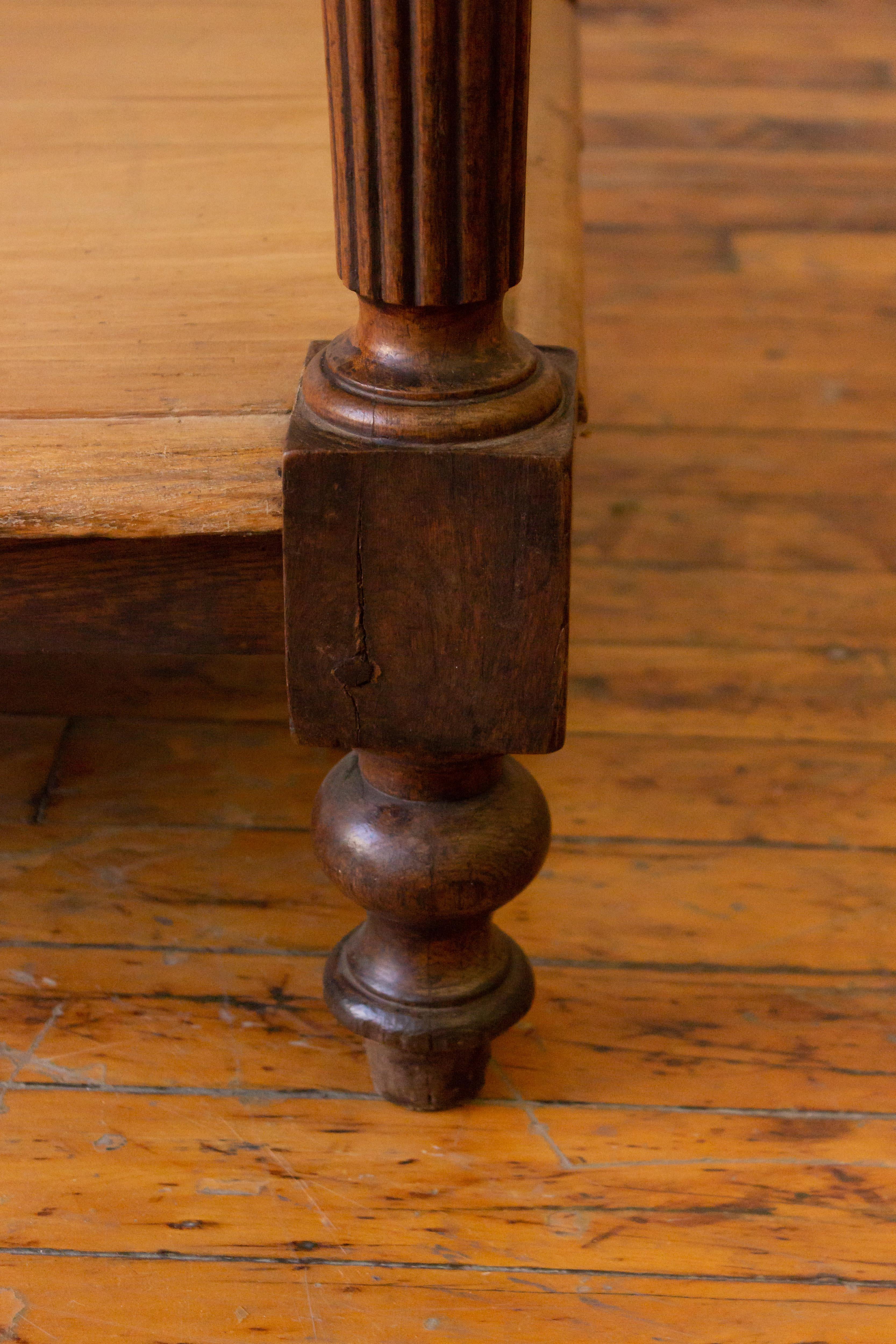 Large 19th Century French Elm Draper's Table 7