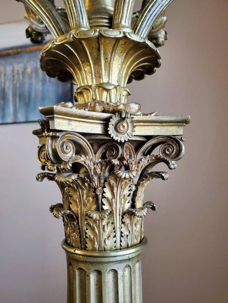 Large 19th Century French Empire Period Floor Candelabrum For Sale 1