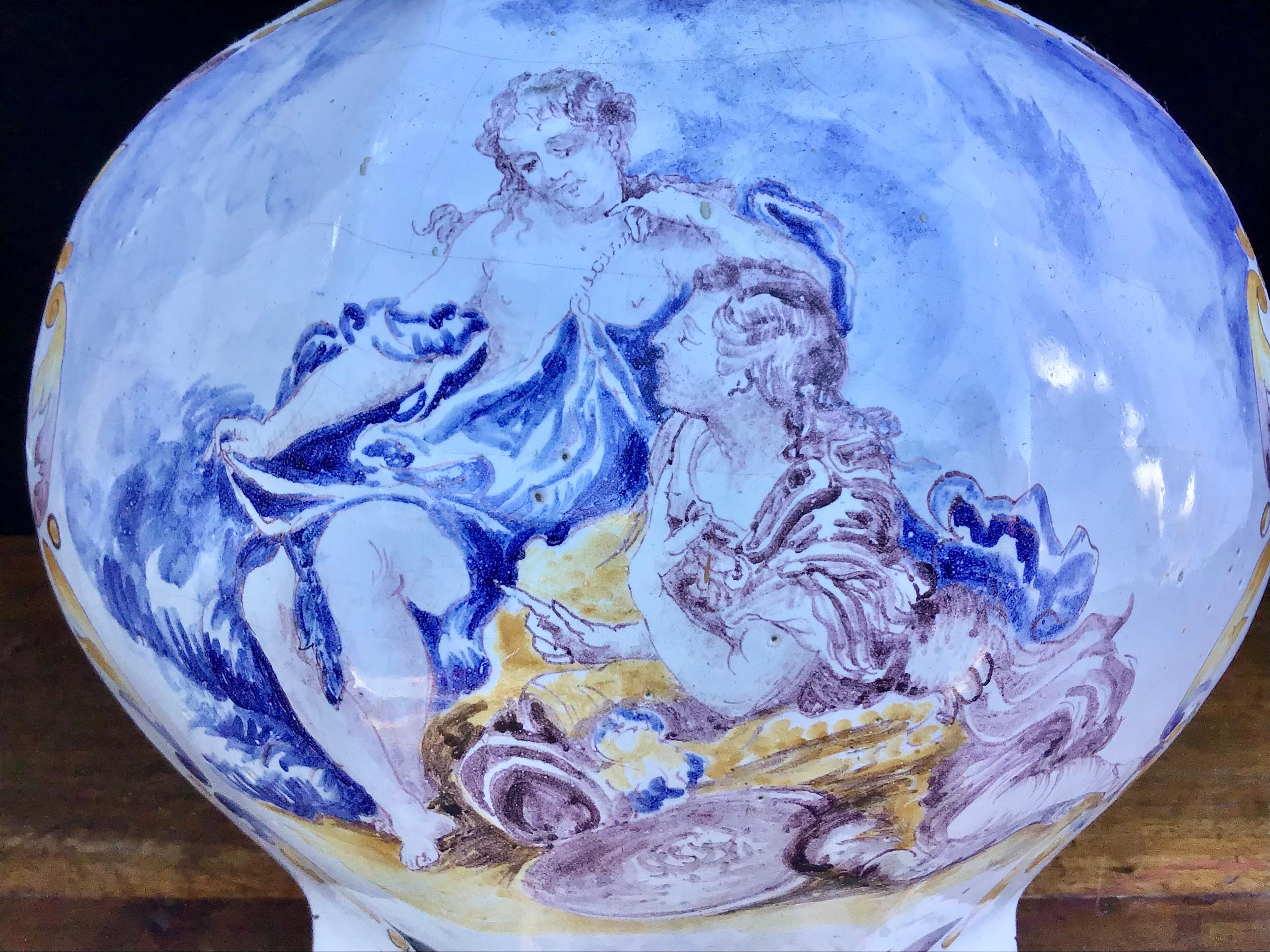 Grande vaso di faience francese del XIX secolo in vendita 4