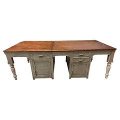 Antique Large 19th Century French farmhouse kitchen unit table, ca 1880