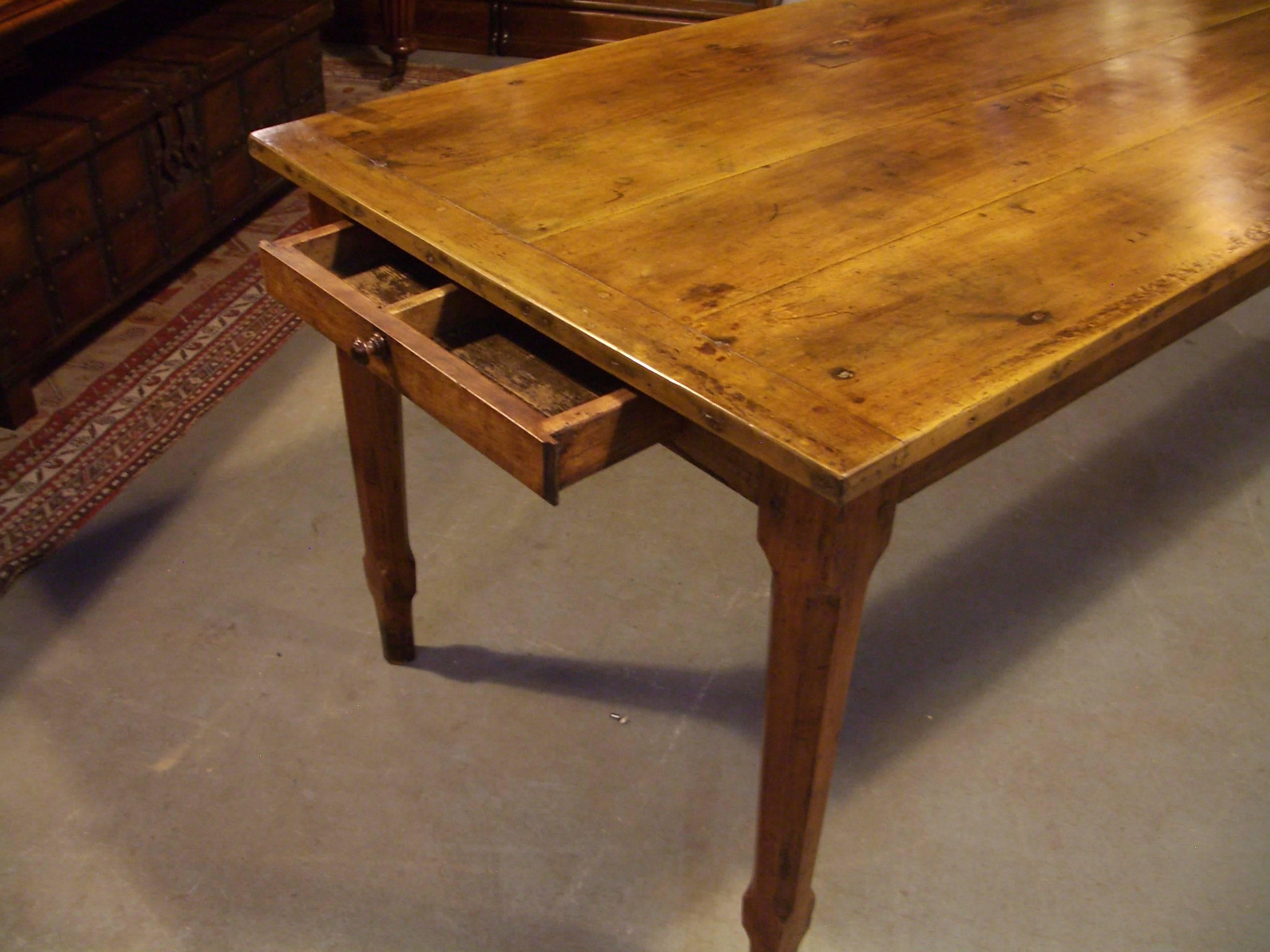 Mid-19th Century Large 19th Century French Farmhouse Table