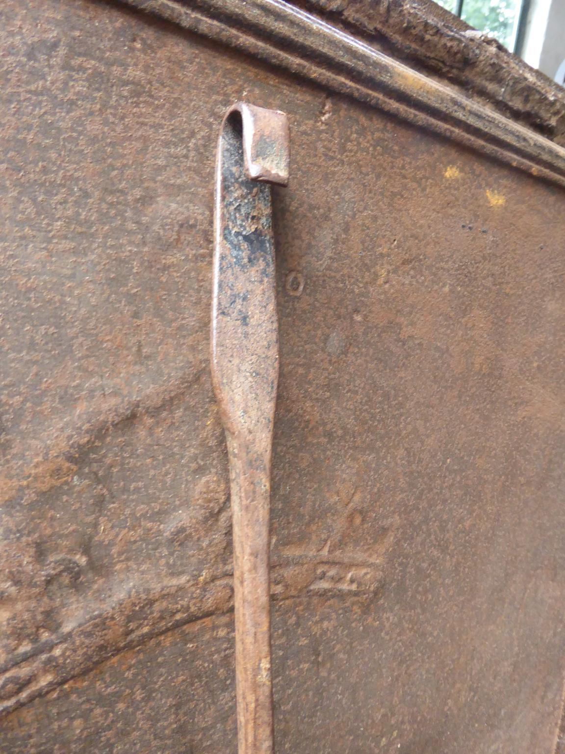 Wrought Iron Large 19th Century French Fireplace Shovel or Fire Shovel For Sale