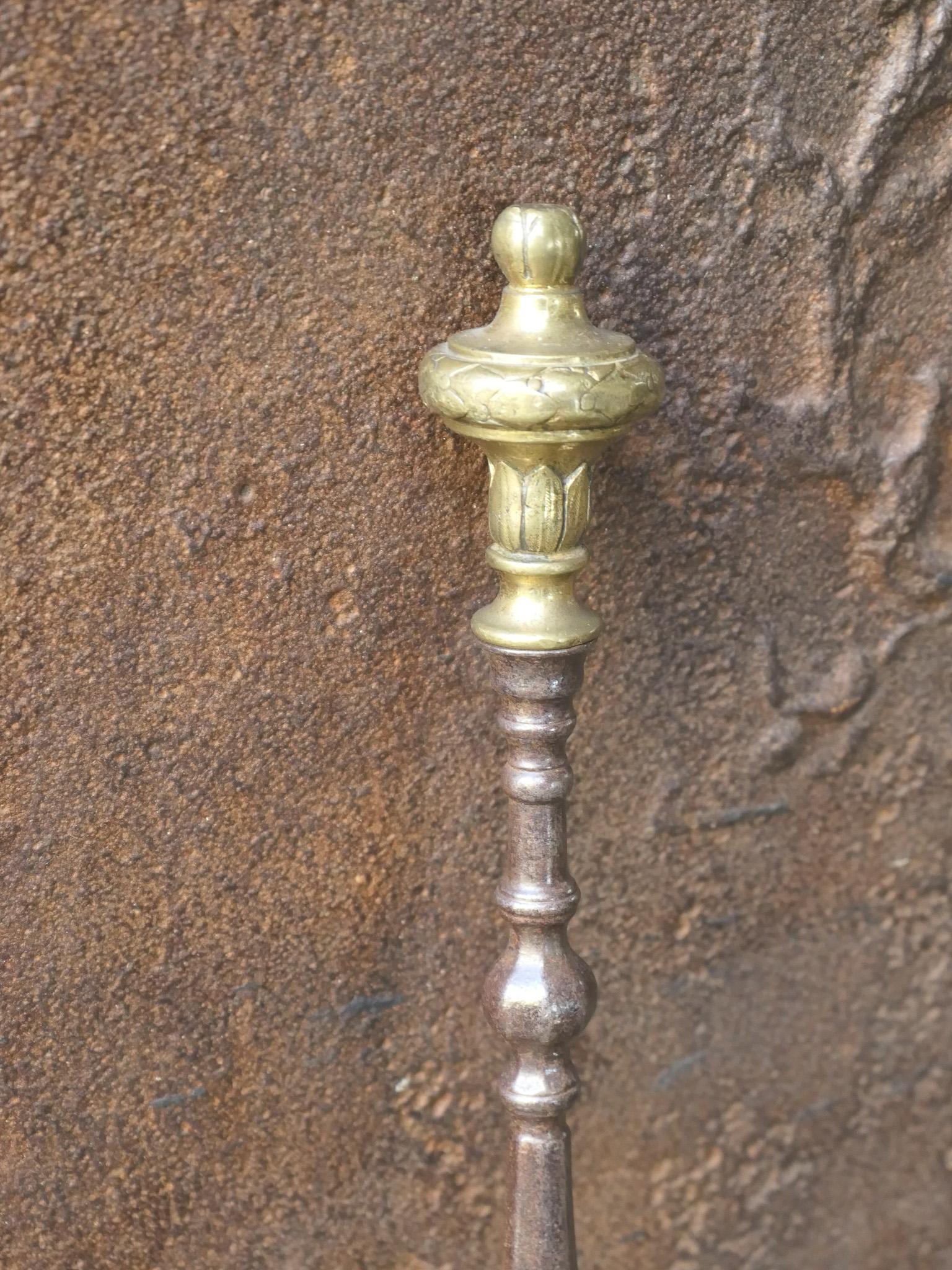 Forged Large 19th Century French Fireplace Shovel or Fire Shovel, Napoleon III Period For Sale