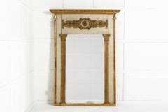 Large 19th Century French Gilded and Painted Mirror