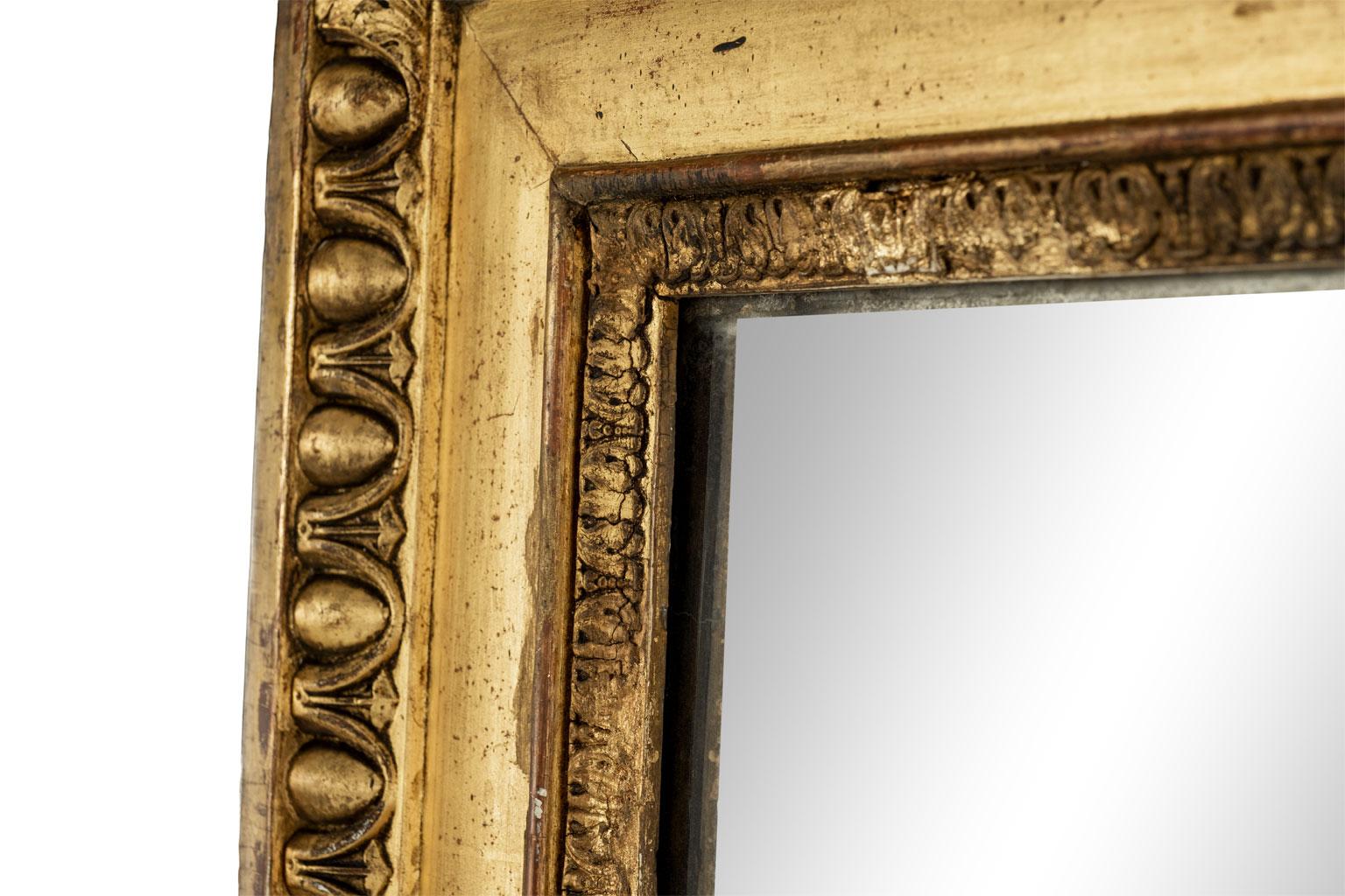Neoclassical Large 19th Century French Giltwood Mirror