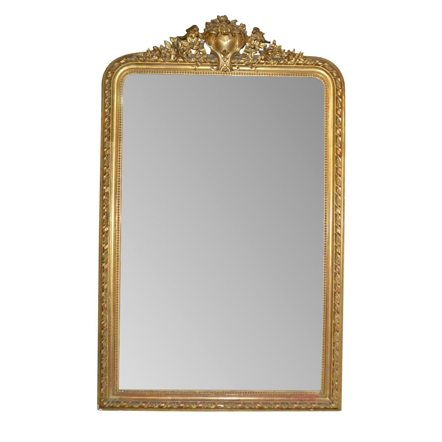 Large 19th Century French Giltwood Mirror