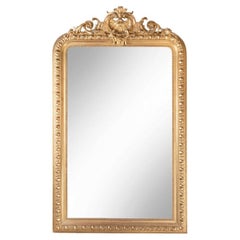 Antique Large 19th century French giltwood mirror H. 164 cm - L. 100 cm