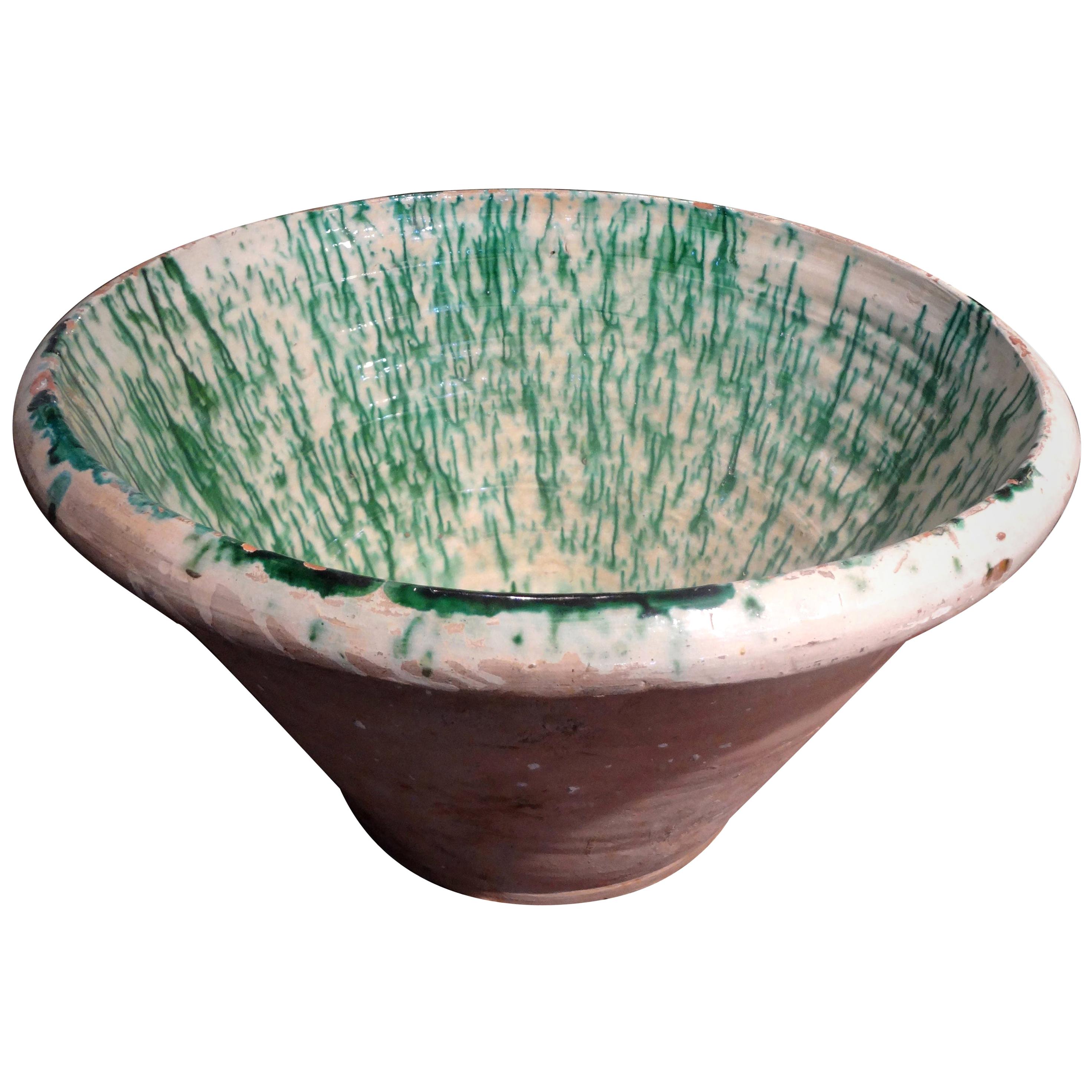 Original Antique French Glazed Terracotta Tian/Bowl at 1stdibs