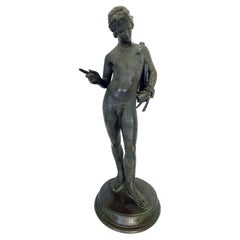 Vintage Large 19th Century French Grand Tour Bronze Figure of Narcissus