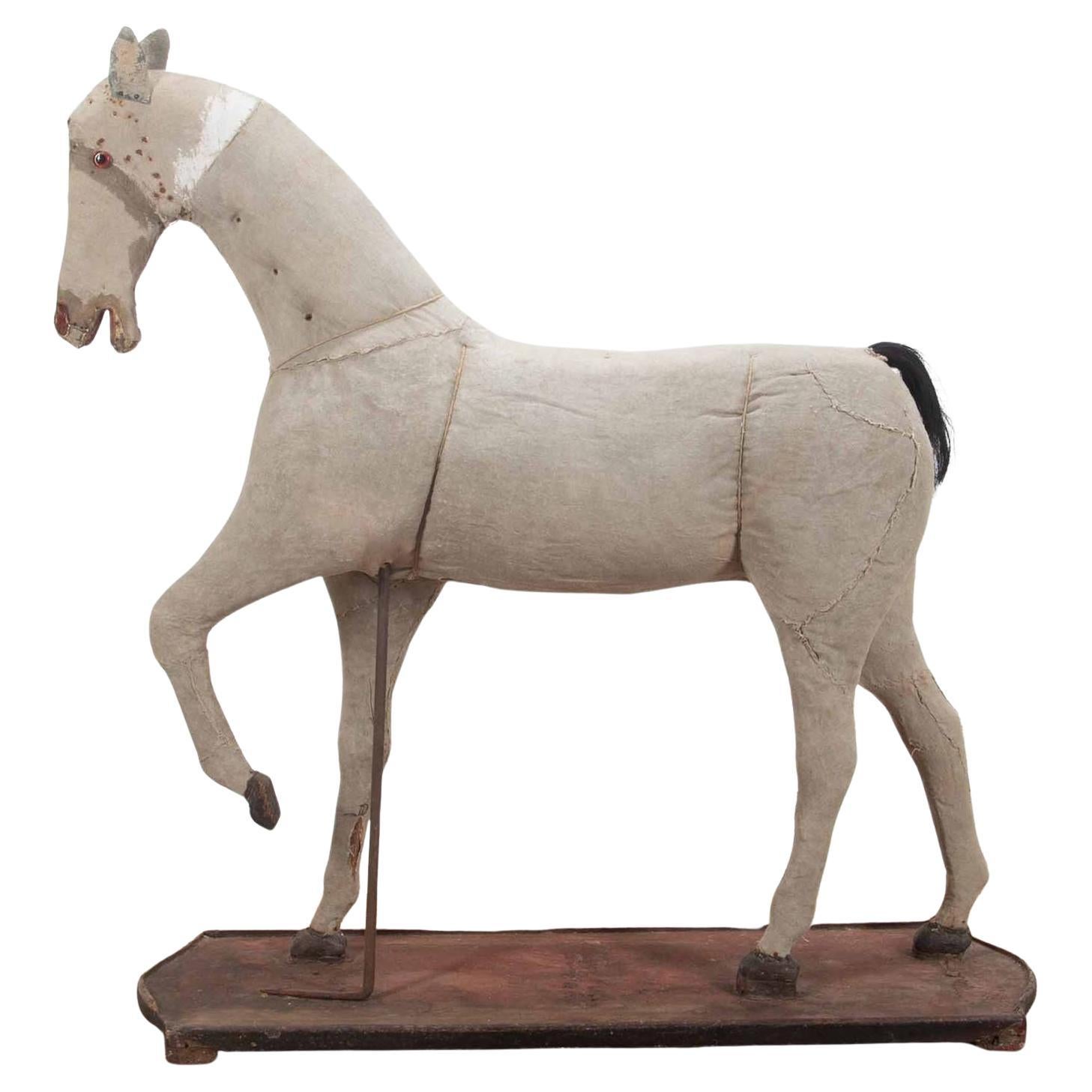 Gran maniquí de caballo francés del siglo XIX