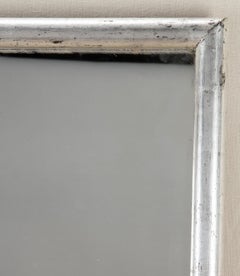 Large 19th Century French Impressionist Period Silver Bistro Mirror