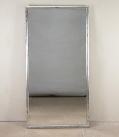 Large 19th Century French Impressionist Period Silver Bistro Mirror