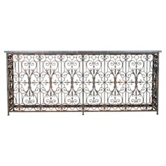 Large 19th Century French Iron Balcony Console